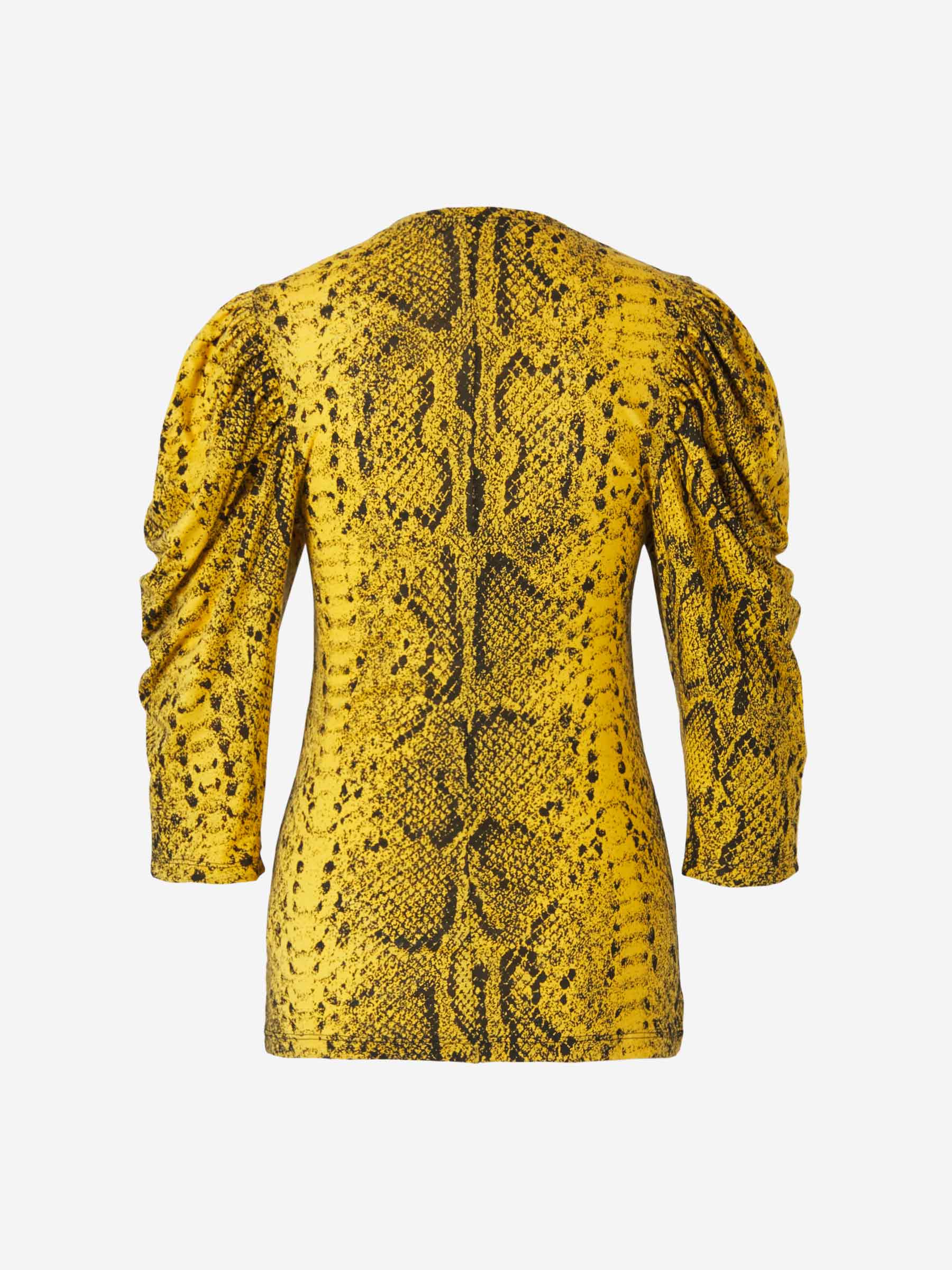 Proenza Schouler Camiseta Estampado Serpiente color Mostaza sku 782-001237 02 - Foto 2