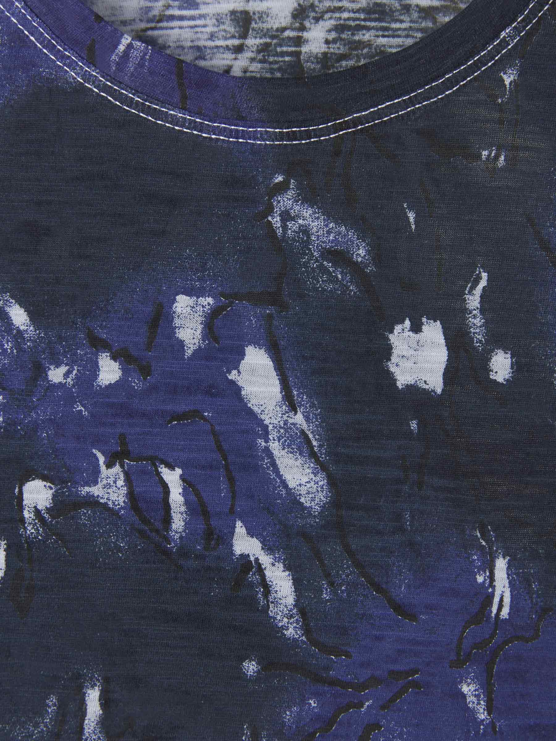 Proenza Schouler Camiseta Estampado Abstracto color Azul Cobalto sku 782-001305 01 - Foto 3