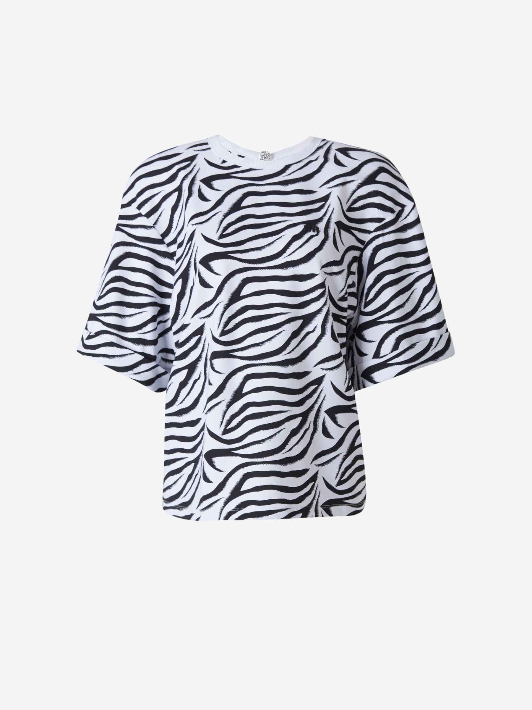 Rotate Camiseta Estampado Animal Hombreras color Blanco sku 782-001323 01 - Foto 1