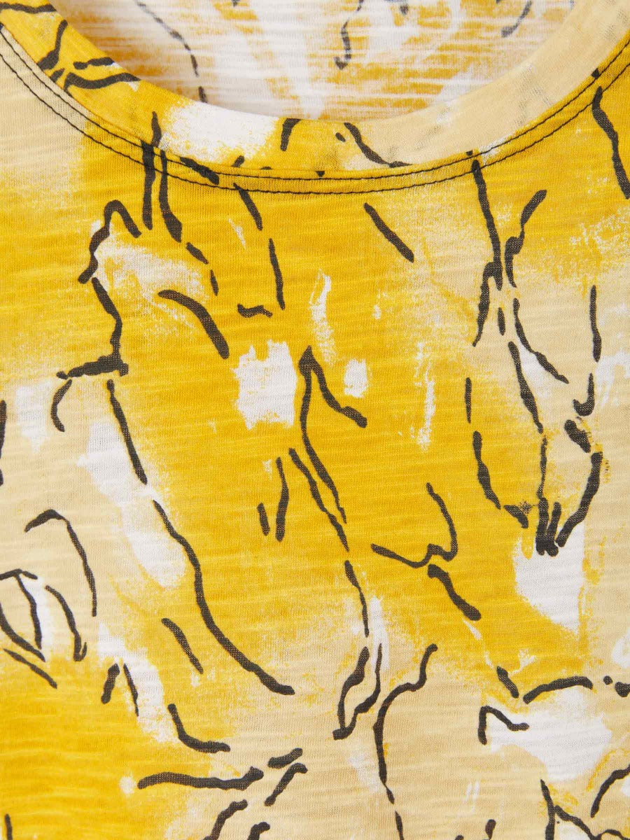 Proenza Schouler Camiseta Estampado Abstracto color Mostaza sku 782-001403 01 - Foto 3