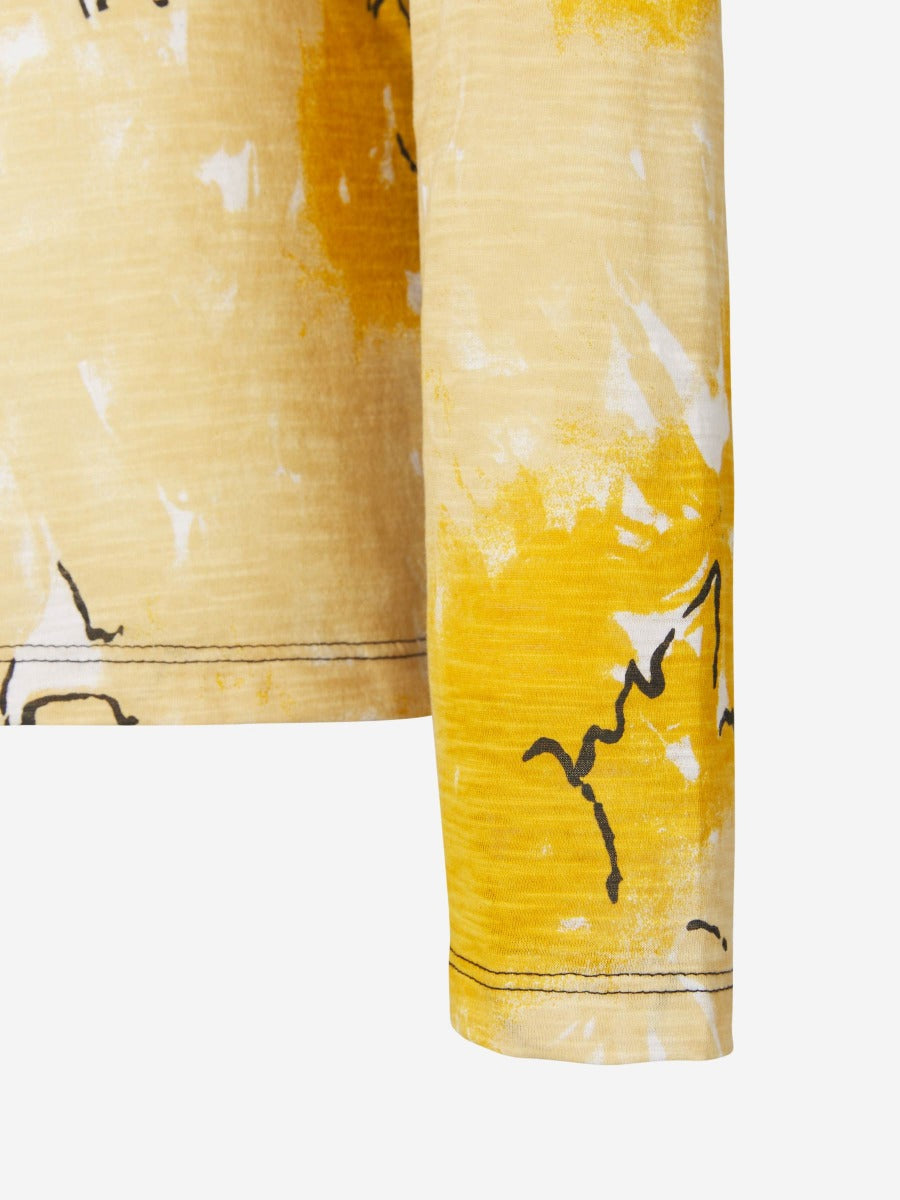 Proenza Schouler Camiseta Estampado Abstracto color Mostaza sku 782-001403 01 - Foto 4