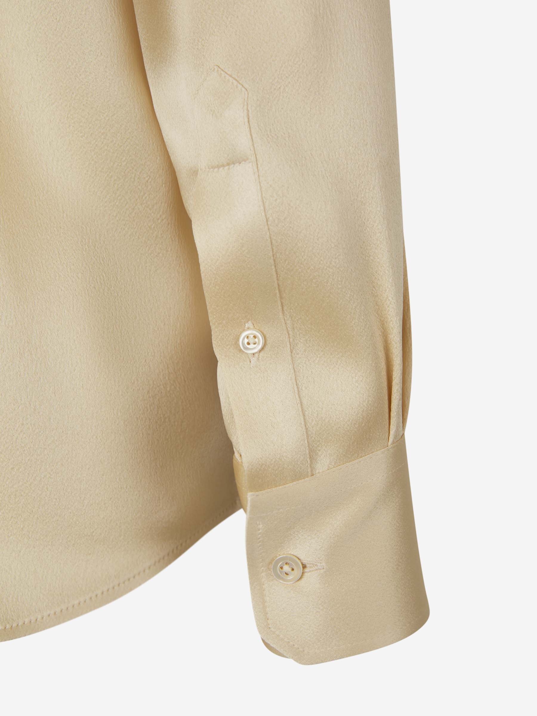 Ami Paris Camiseta Fluida Seda color Beis sku 782-001414 01 - Foto 4