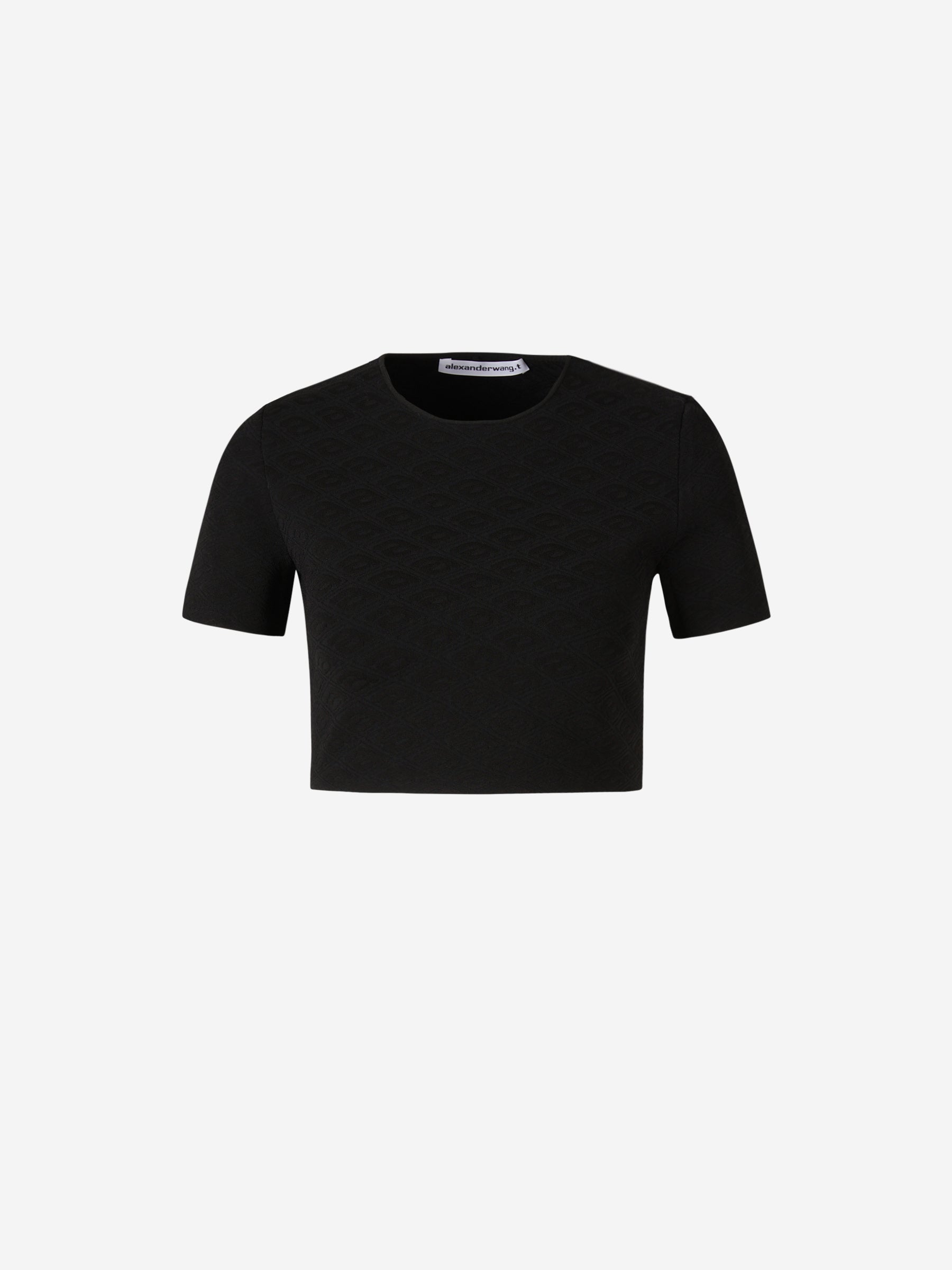 Outlet online Alexander Wang Mujer Top Cropped Monograma color Negro sku 782-001481 01 - Foto 1