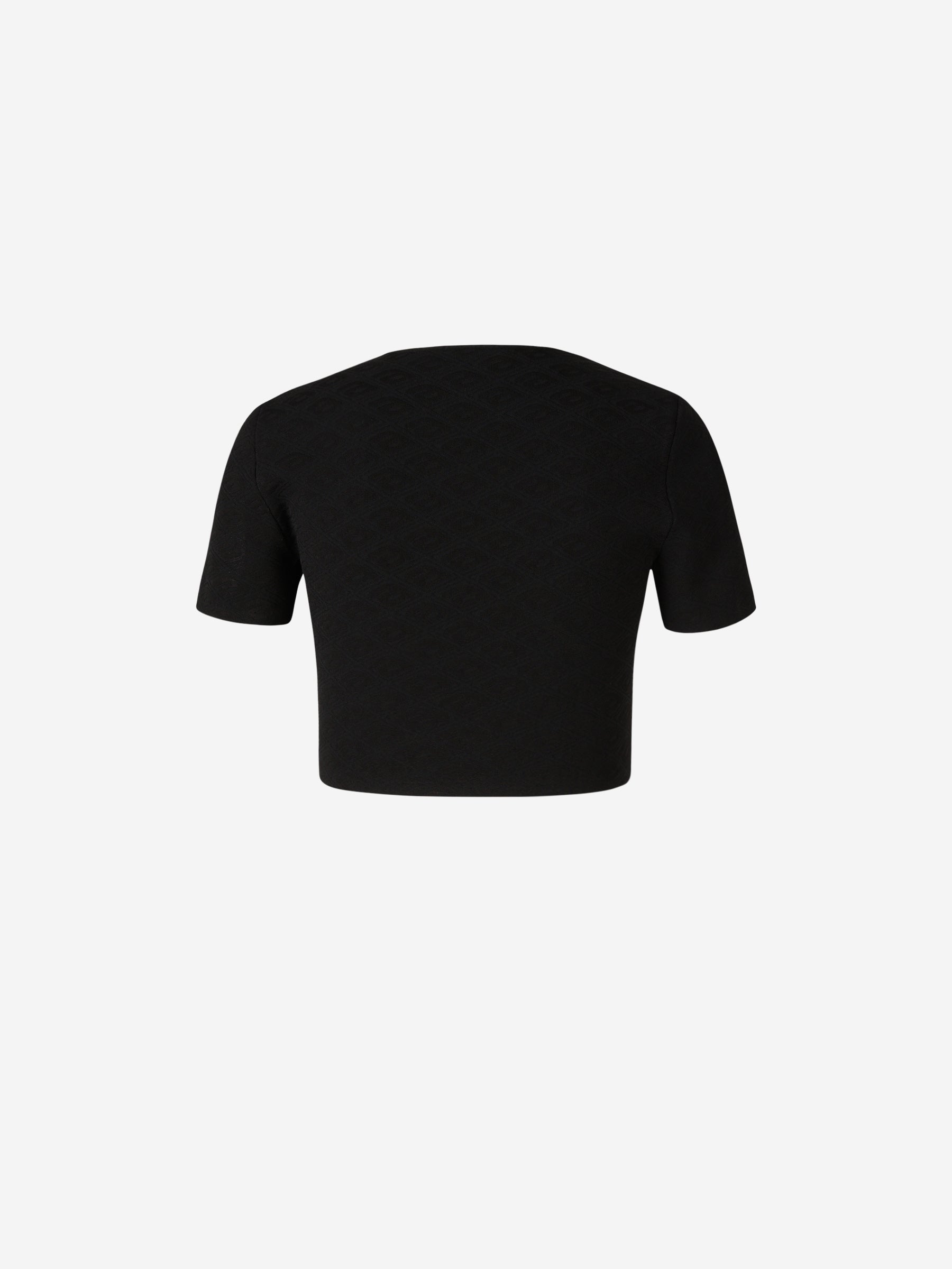 Outlet online Alexander Wang Mujer Top Cropped Monograma color Negro sku 782-001481 01 - Foto 2