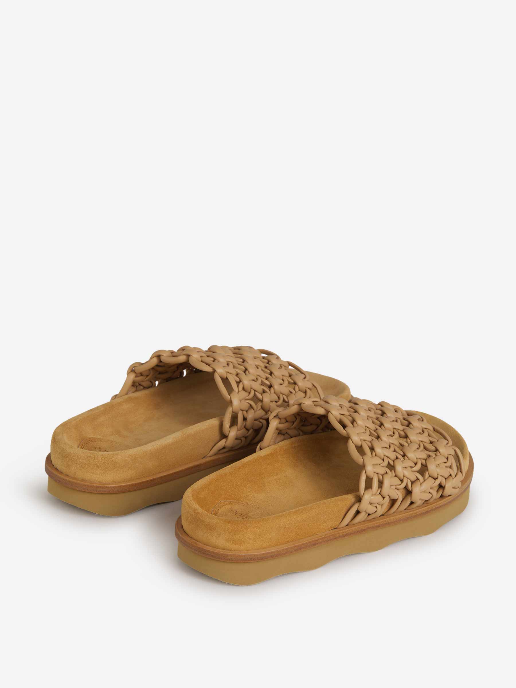 Outlet online Chloé Mujer Sandalias Wavy Piel color Caramelo sku 800-004652 00 - Foto 3