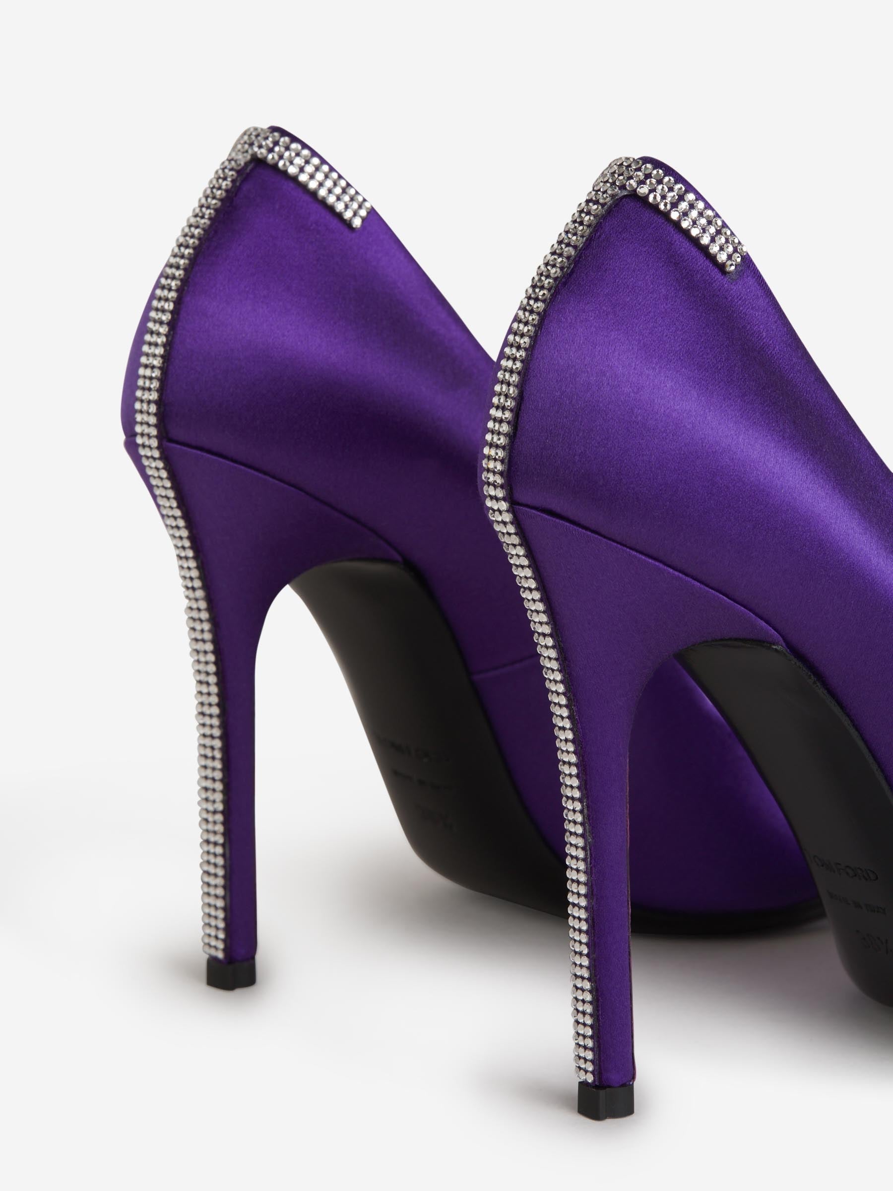 Outlet online Tom Ford Mujer Zapatos Iconic Detalle Cristales color Purpura Oscuro sku 800-004843 01 - Foto 5