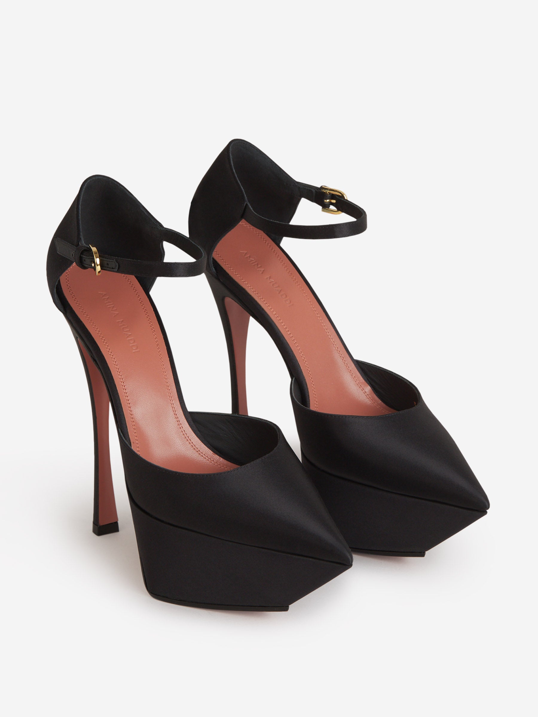 Outlet online Amina Muaddi Mujer Zapato Angelica Plateau color Negro sku 800-004849 01 - Foto 2
