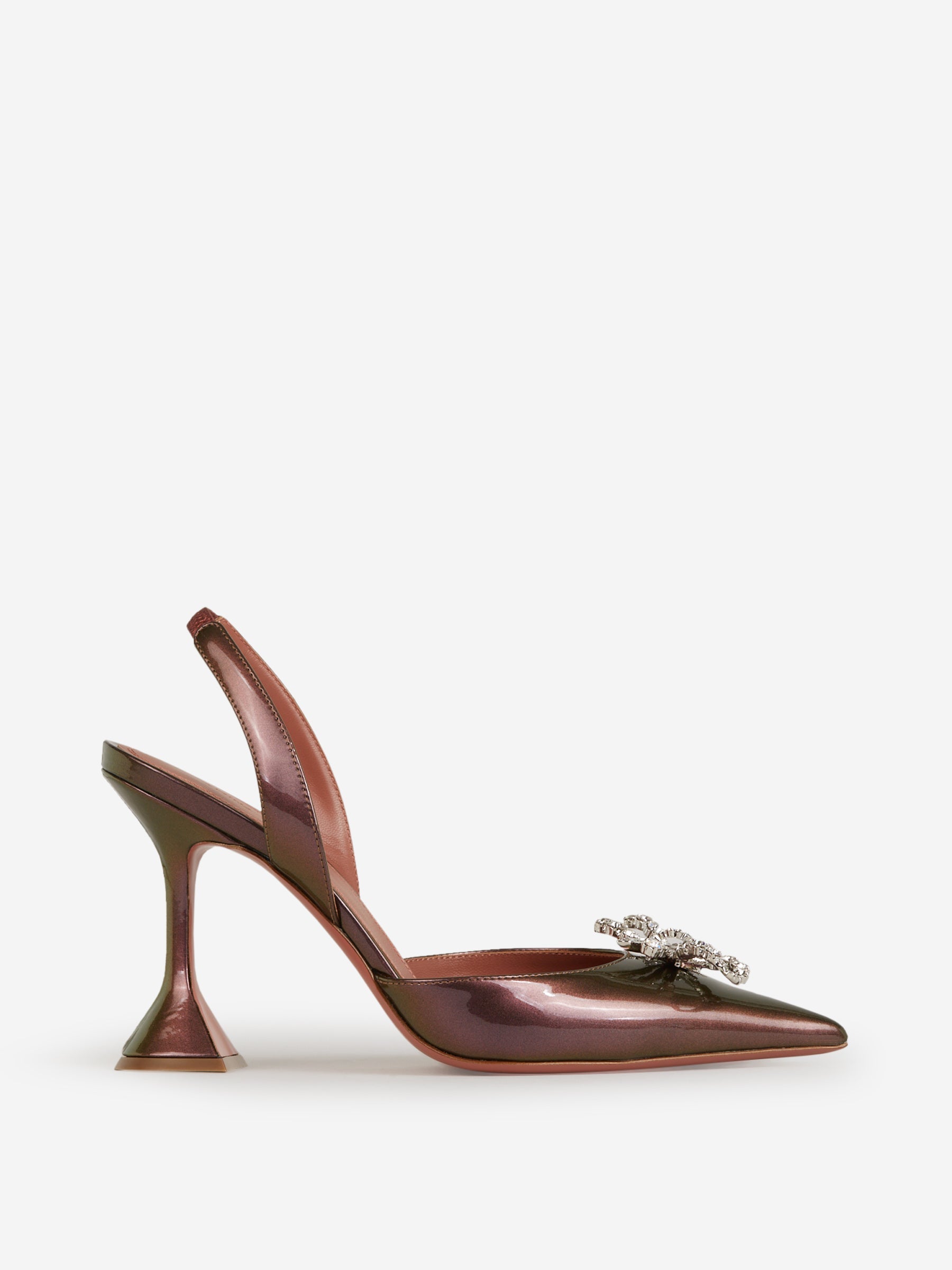 Outlet online Amina Muaddi Mujer Zapatos Rosie Glass color Marrón sku 800-004851 01 - Foto 1