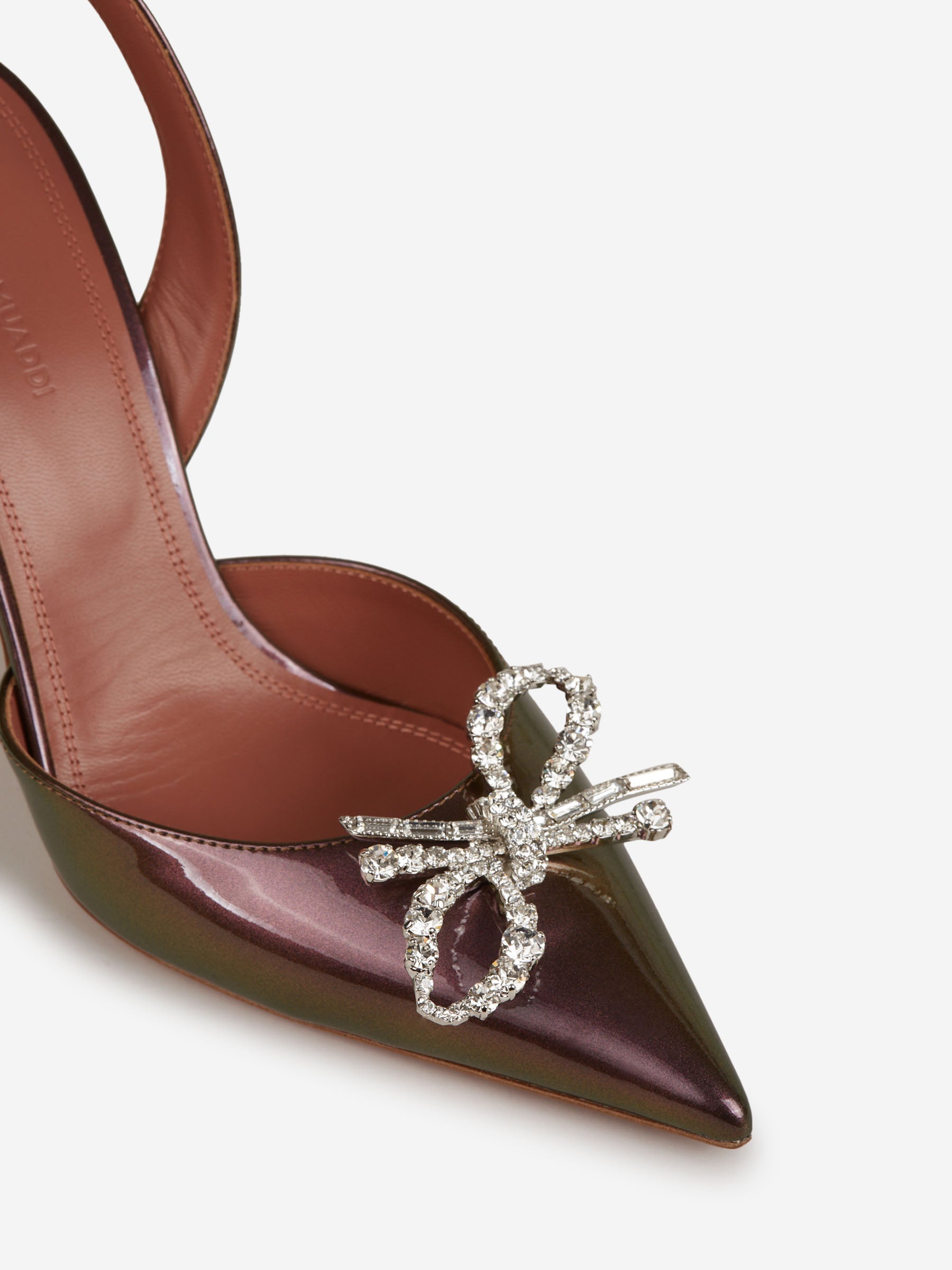 Outlet online Amina Muaddi Mujer Zapatos Rosie Glass color Marrón sku 800-004851 01 - Foto 4