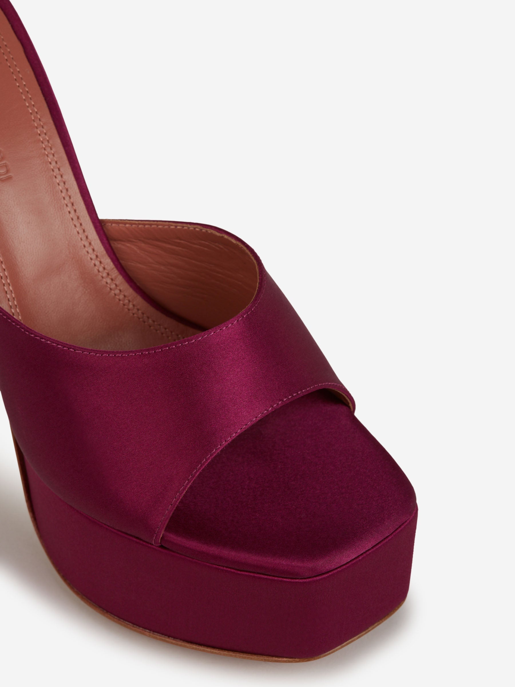Outlet online Amina Muaddi Mujer Sandalias Dalida Satén color Fucsia sku 800-004856 01 - Foto 4