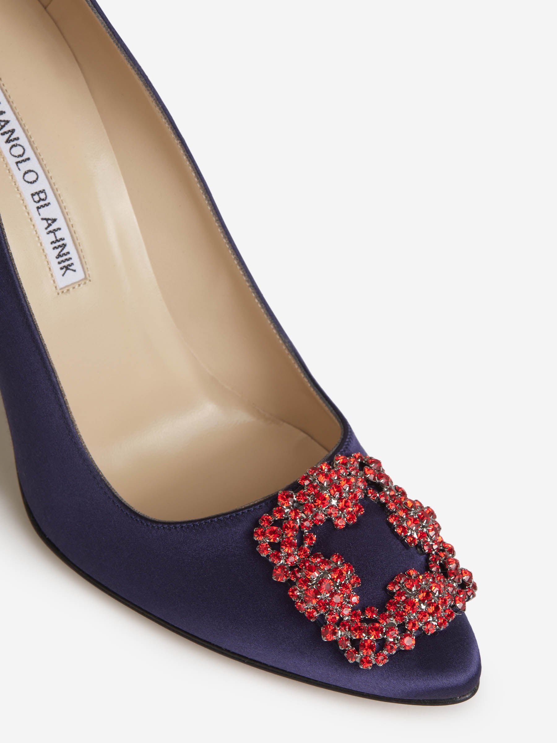 Outlet online Manolo Blahnik Mujer Zapatos Tacón Hangisi color Azul Marino sku 800-004927 00 - Foto 4