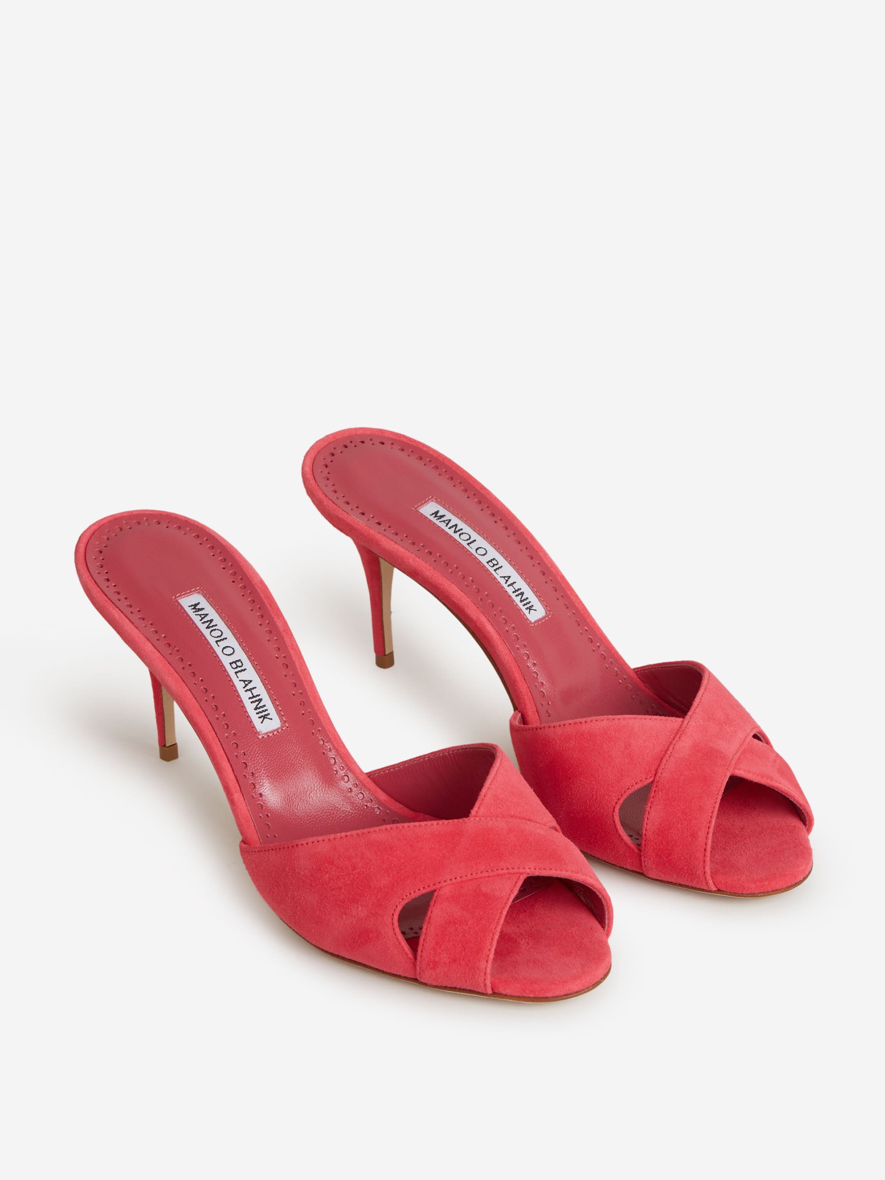 Outlet online Manolo Blahnik Mujer Mules Ante color Fucsia sku 800-004934 00 - Foto 2