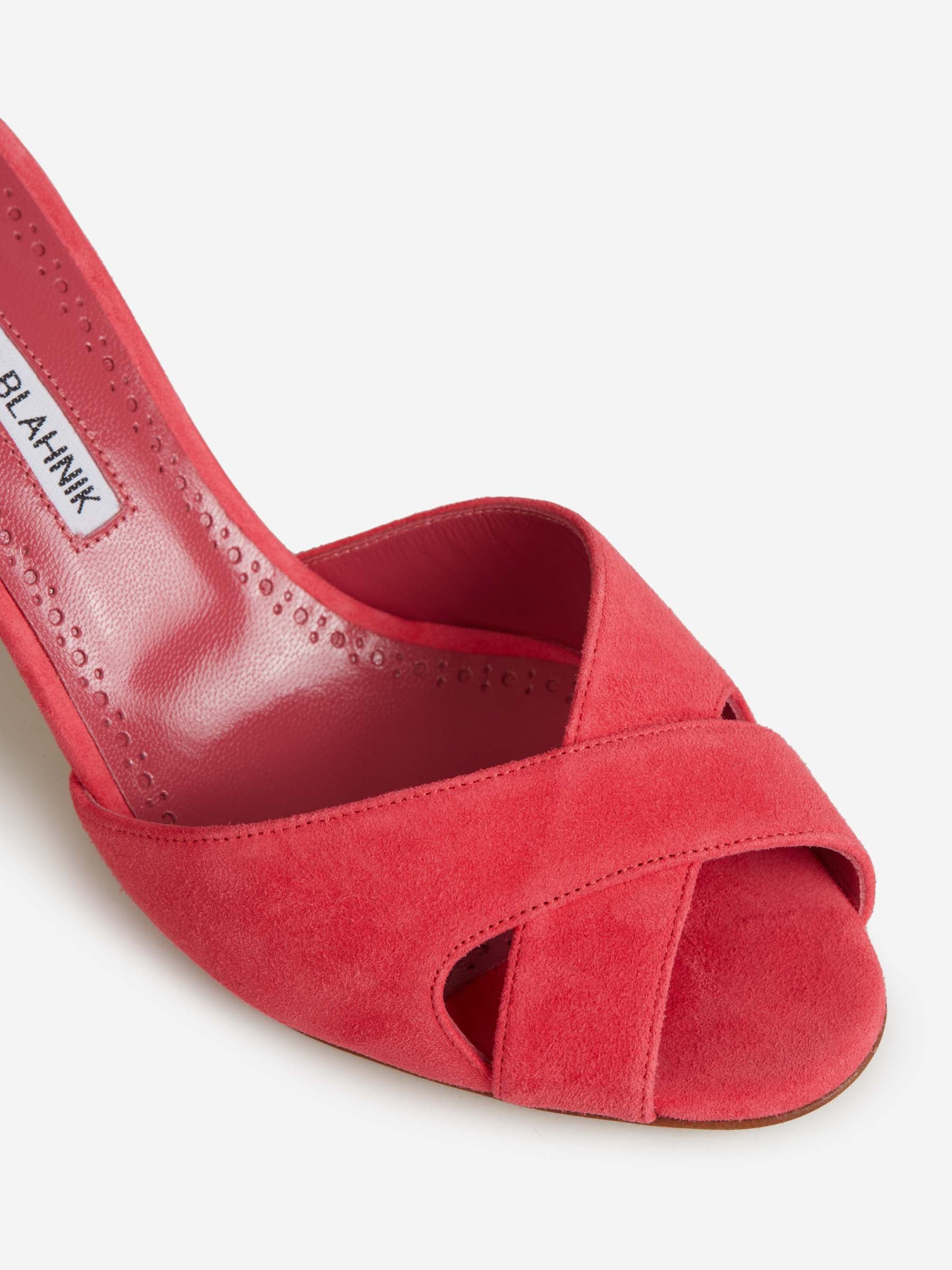 Outlet online Manolo Blahnik Mujer Mules Ante color Fucsia sku 800-004934 00 - Foto 4