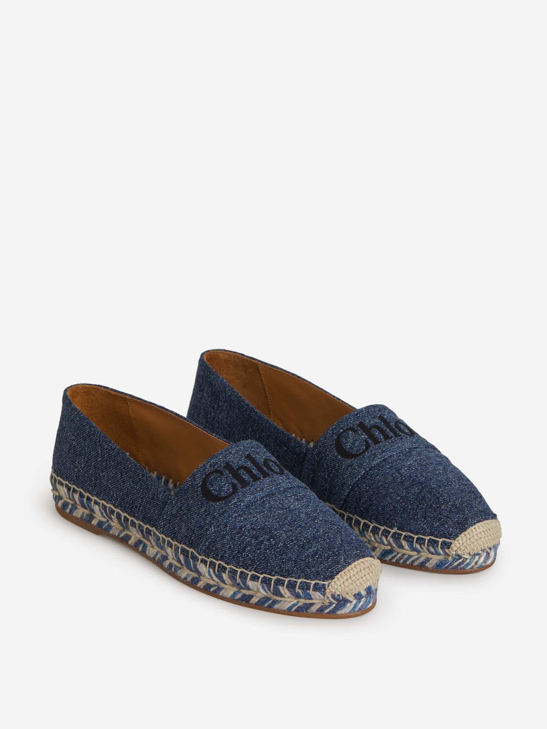 Chloé Alpargatas Planas Piia color Azul Denim sku 800-004997 01 - Foto 2