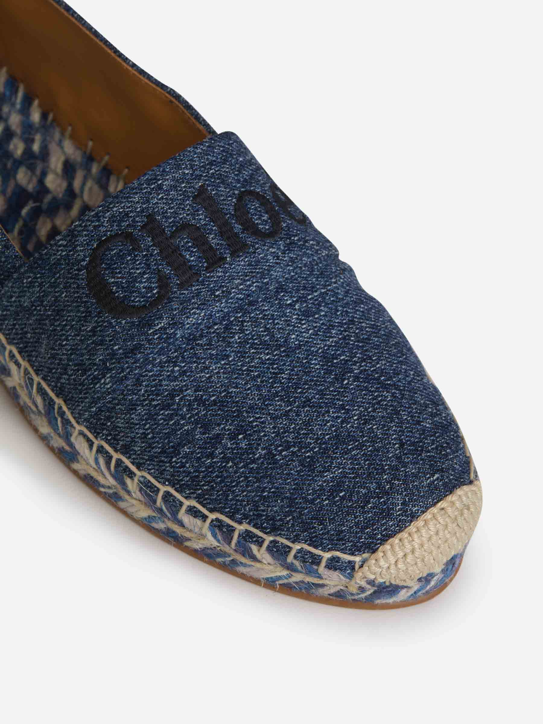 Chloé Alpargatas Planas Piia color Azul Denim sku 800-004997 01 - Foto 4