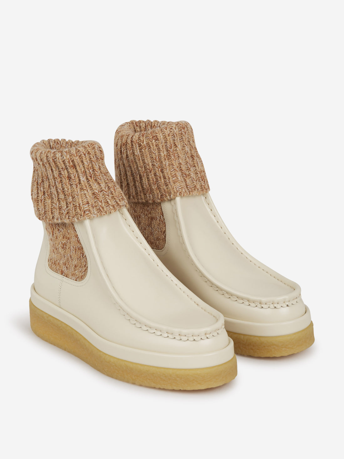 Chloé Botines Calcetín Jamie color Beis sku 805-000619 01 - Foto 2