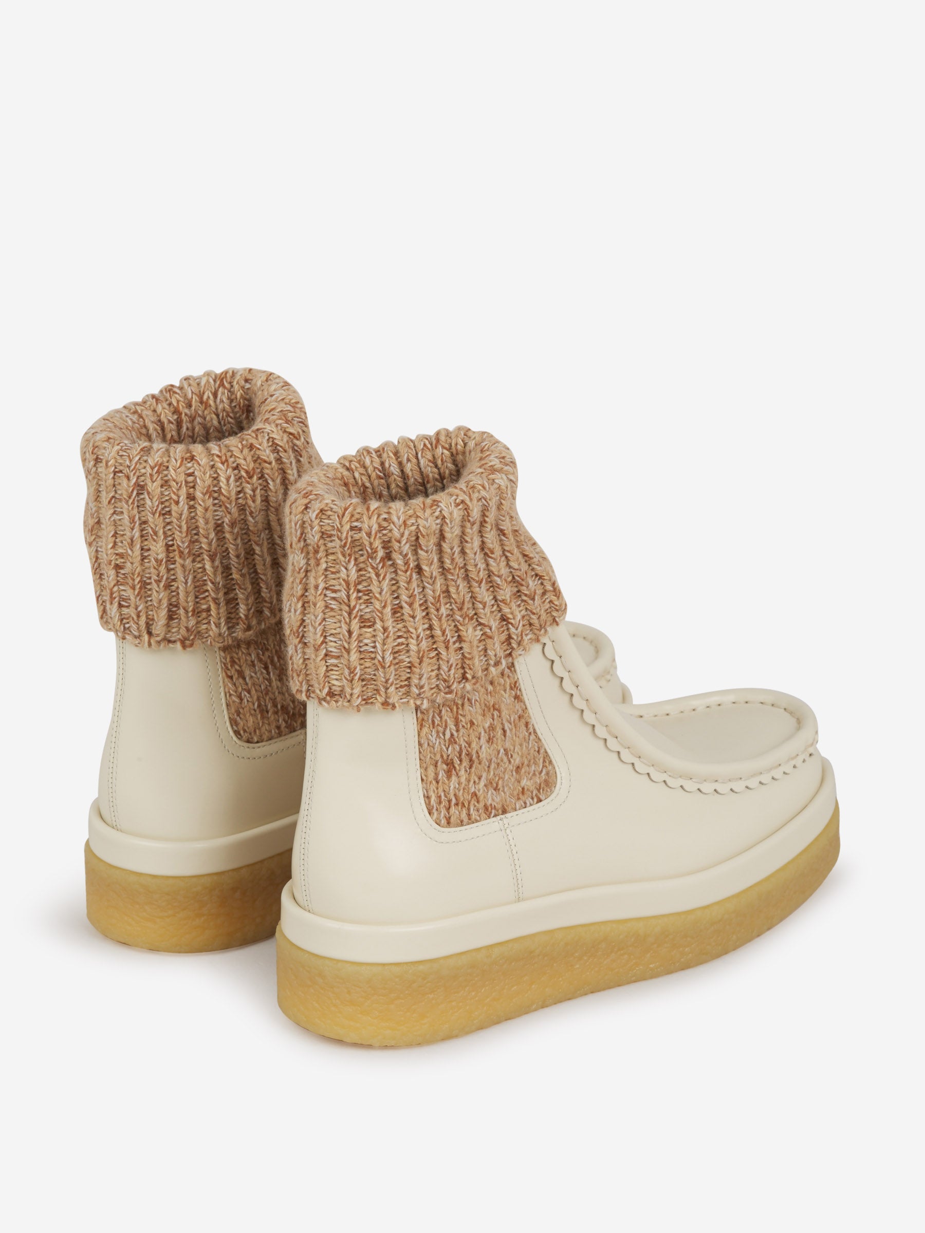 Chloé Botines Calcetín Jamie color Beis sku 805-000619 01 - Foto 3