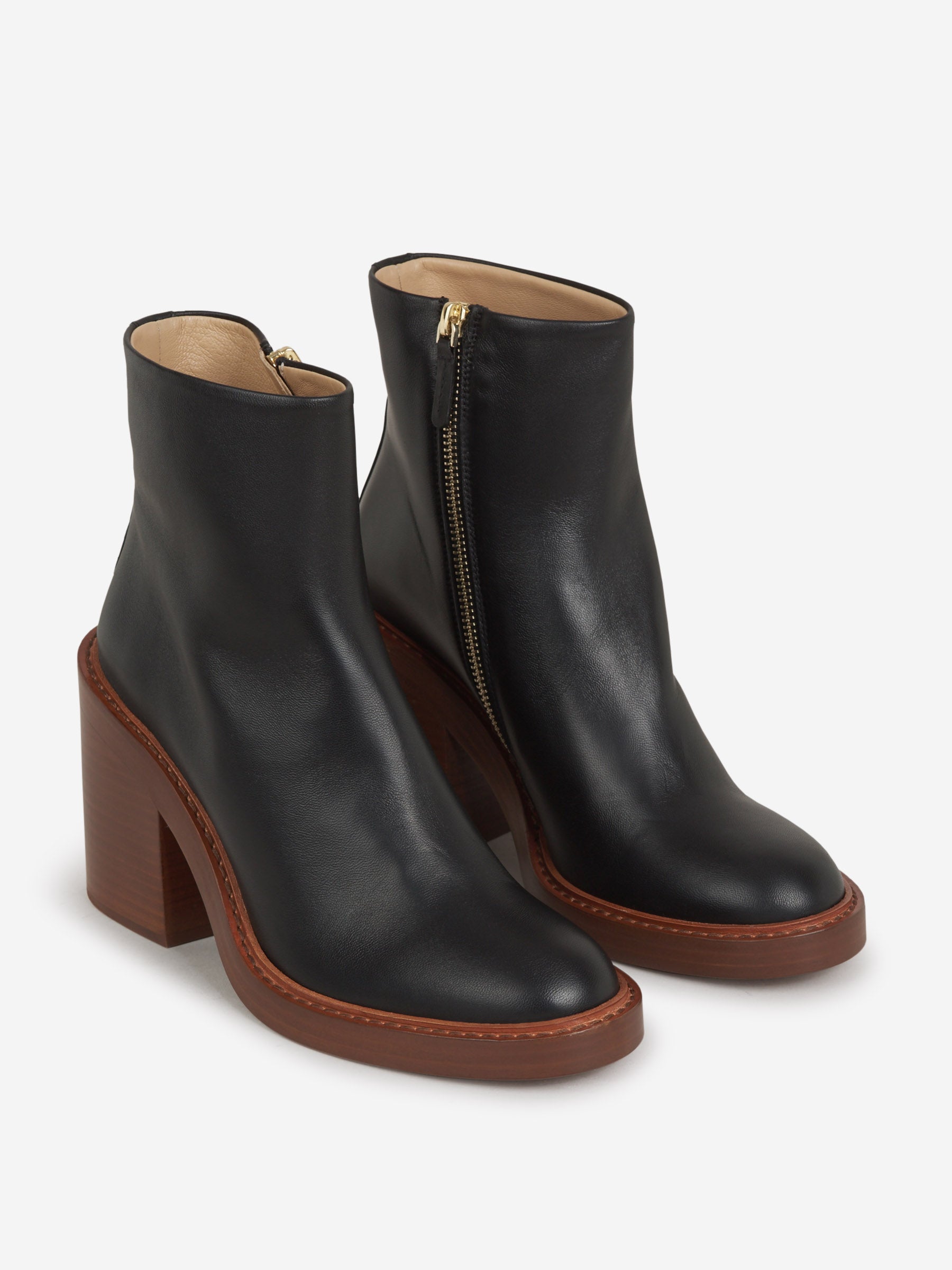 Chloé Botines May Nappa color Negro sku 805-000620 02 - Foto 2