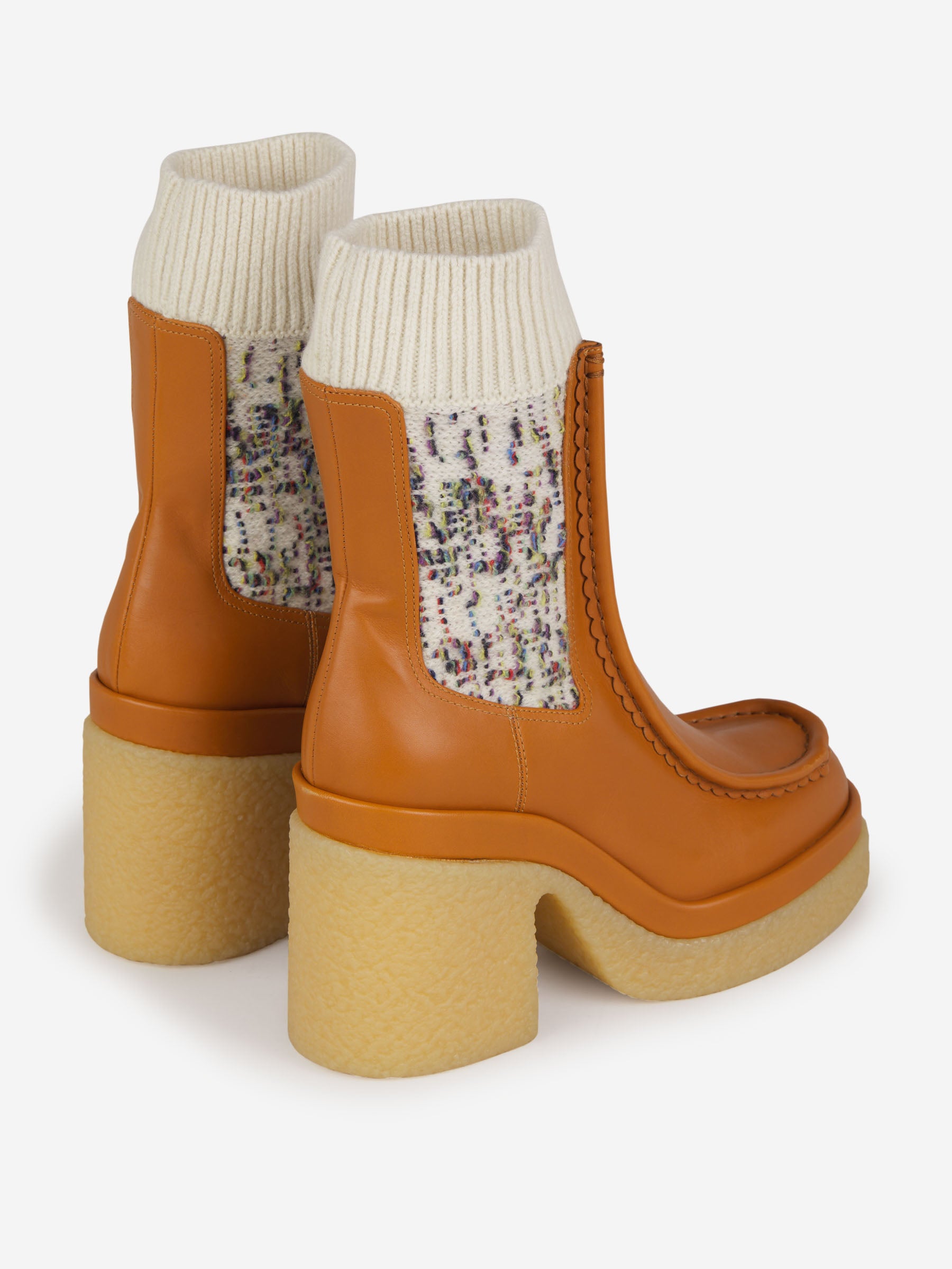 Chloé Botines Calcetín Jamie color Caramelo sku 805-000621 01 - Foto 3