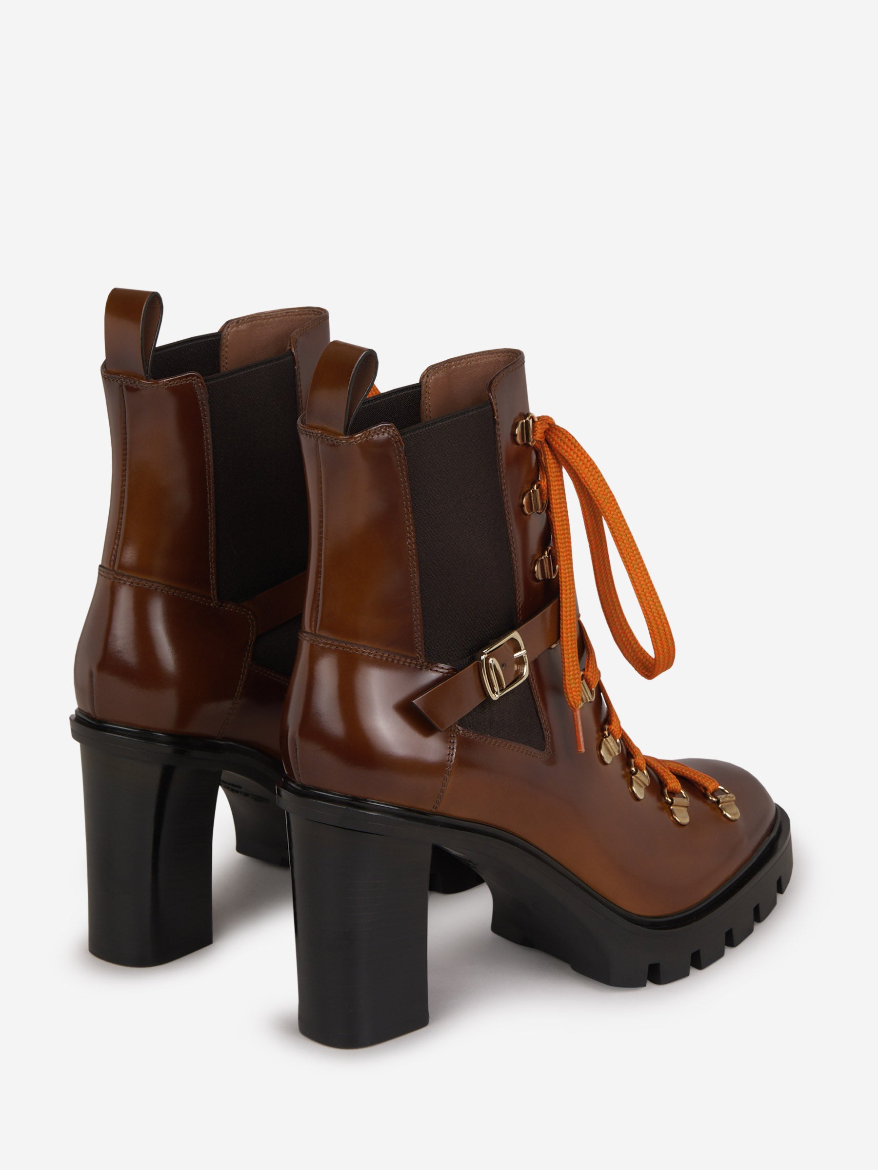 Santoni Botines Cordones Piel color Marrón sku 805-000636 01 - Foto 3