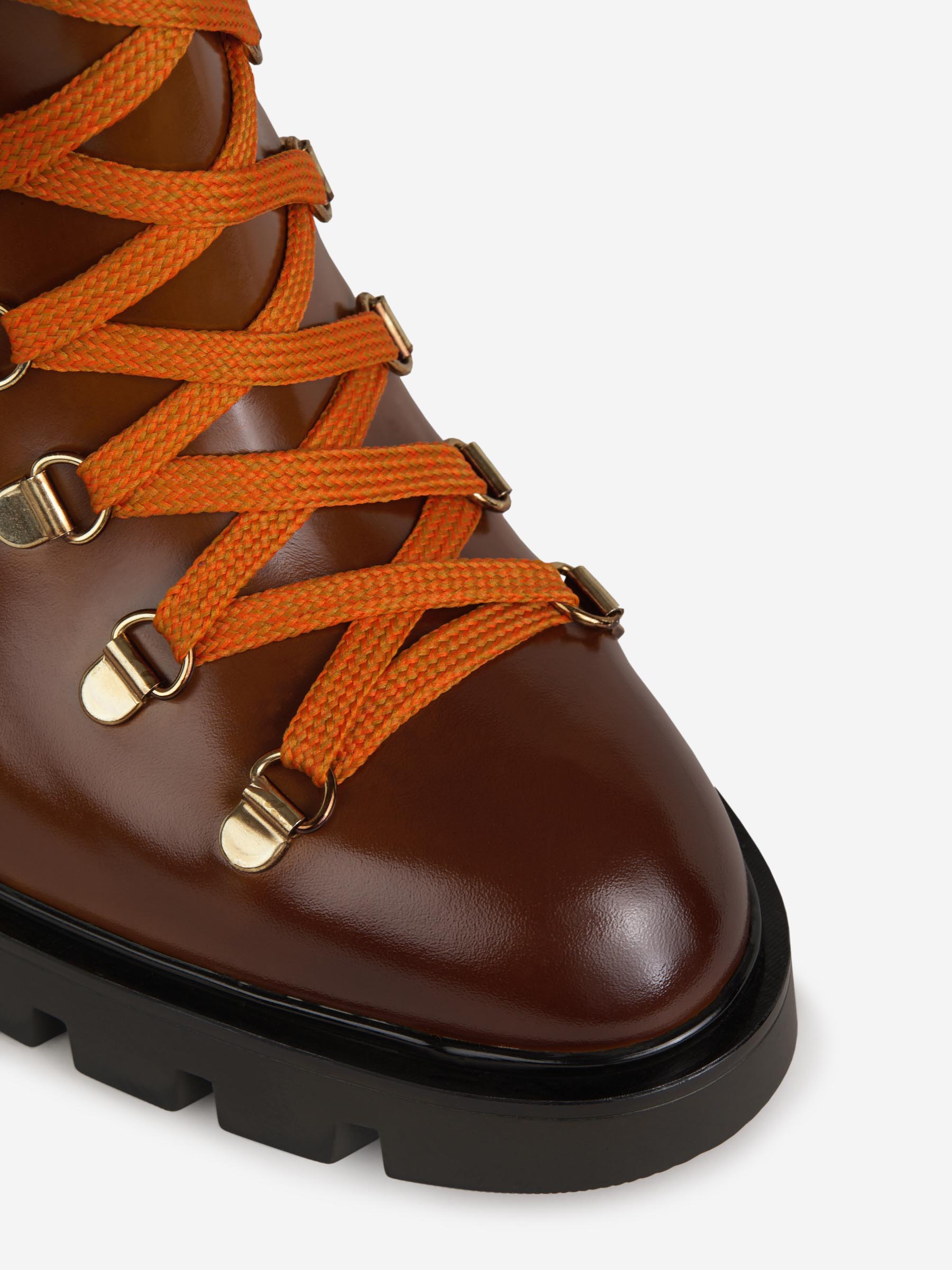 Santoni Botines Cordones Piel color Marrón sku 805-000636 01 - Foto 4