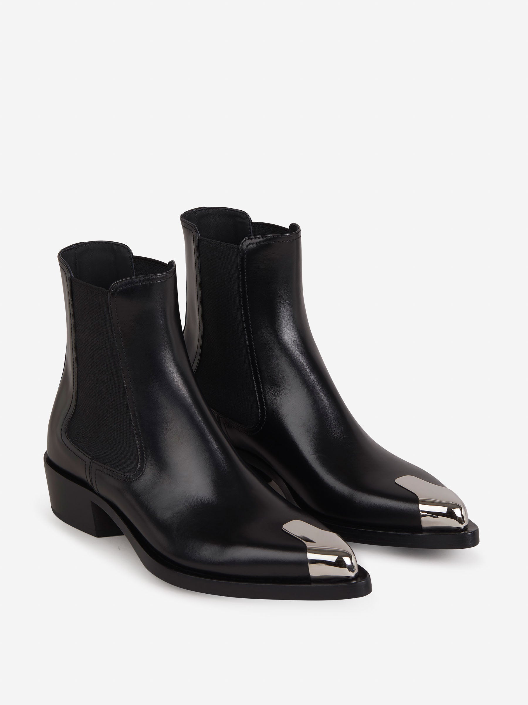 Alexander McQueen Botas Punk Piel color Negro sku 805-000648 01 - Foto 2