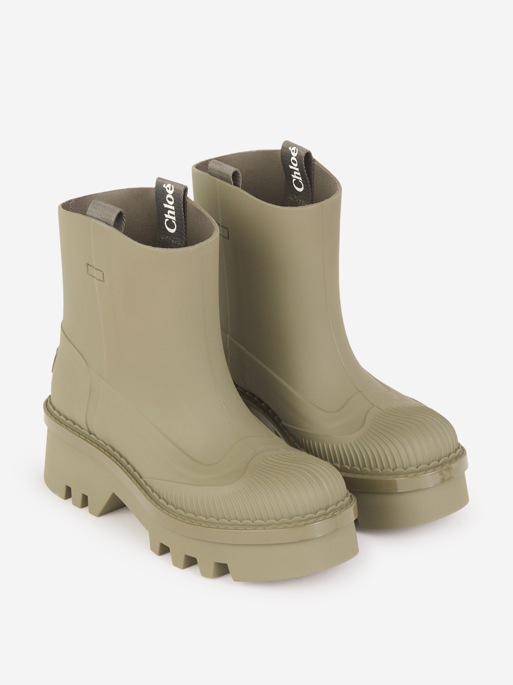 Chloé Botas Rain Raina color Verde Militar sku 805-000685 01 - Foto 2