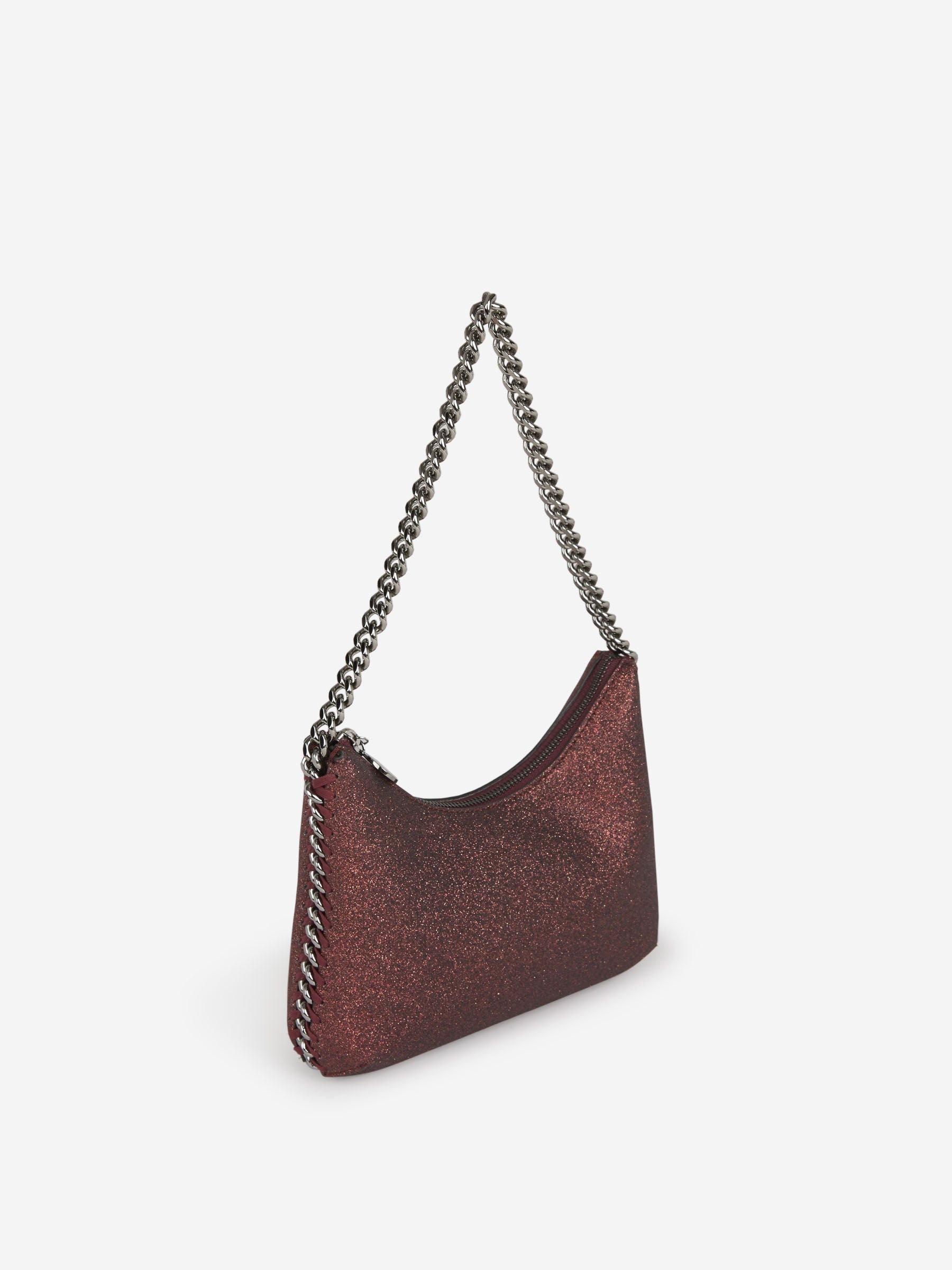 Stella McCartney Bolso Falabella Glitter Mini color Burdeos sku 810-006344 01 - Foto 7