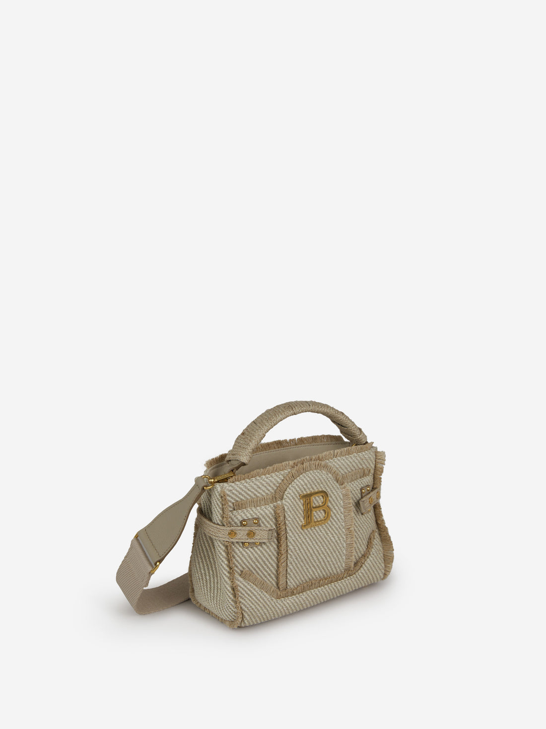 Balmain Bolso B-Buzz 22 Rafia color Beis sku 810-006735 01 - Foto 2