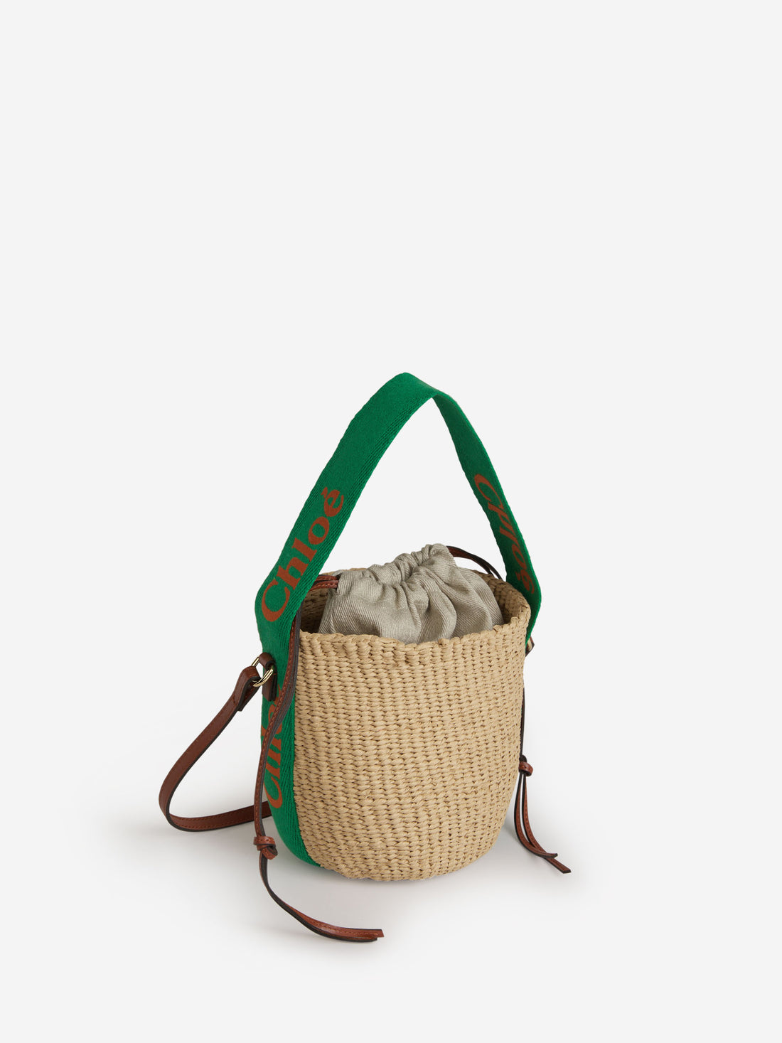 Chloé Bolso Cesta Woody color Verde Claro sku 810-006760 01 - Foto 2