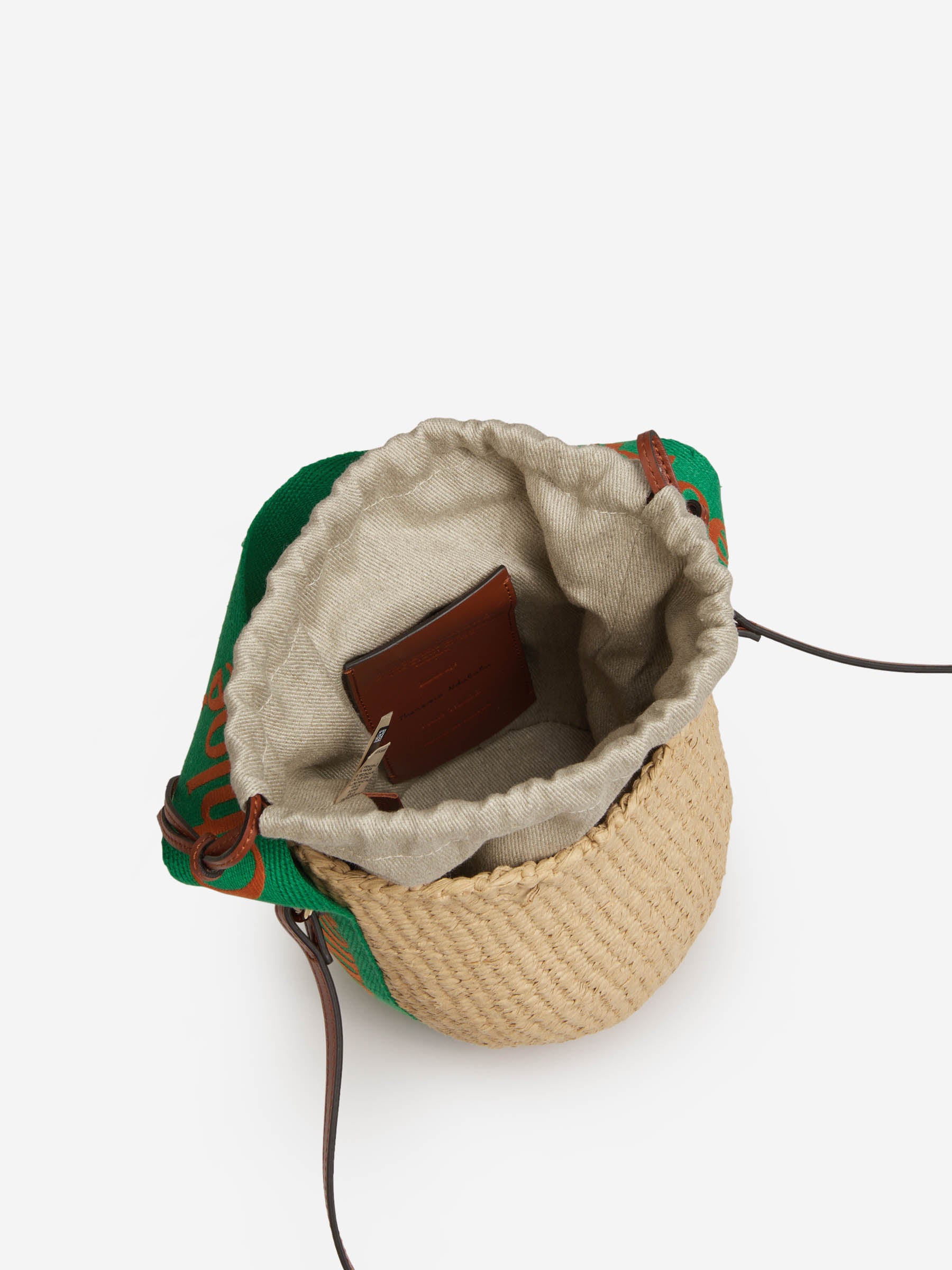 Chloé Bolso Cesta Woody color Verde Claro sku 810-006760 01 - Foto 4