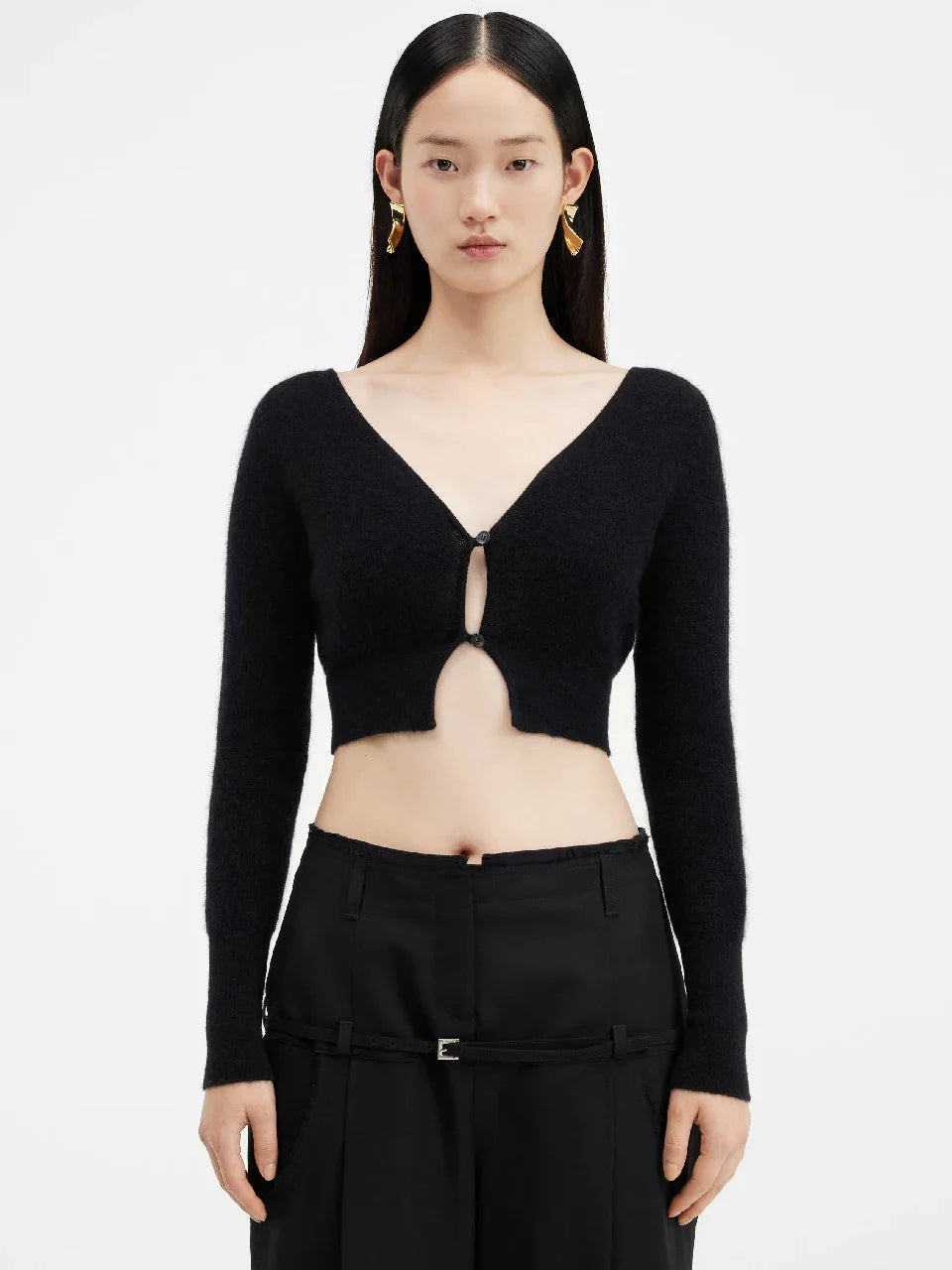 Jacquemus Le Cardigan Alzou color Negro sku 713-000263 01 - Foto 2
