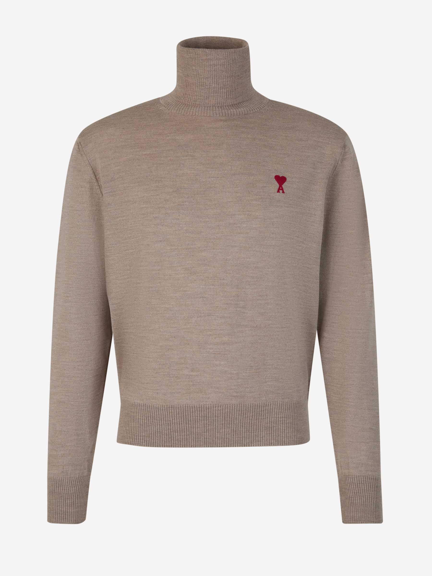 Outlet online Ami Paris Hombre Jersey Lana Bordado color Topo sku 542-002262 02 - Foto 1
