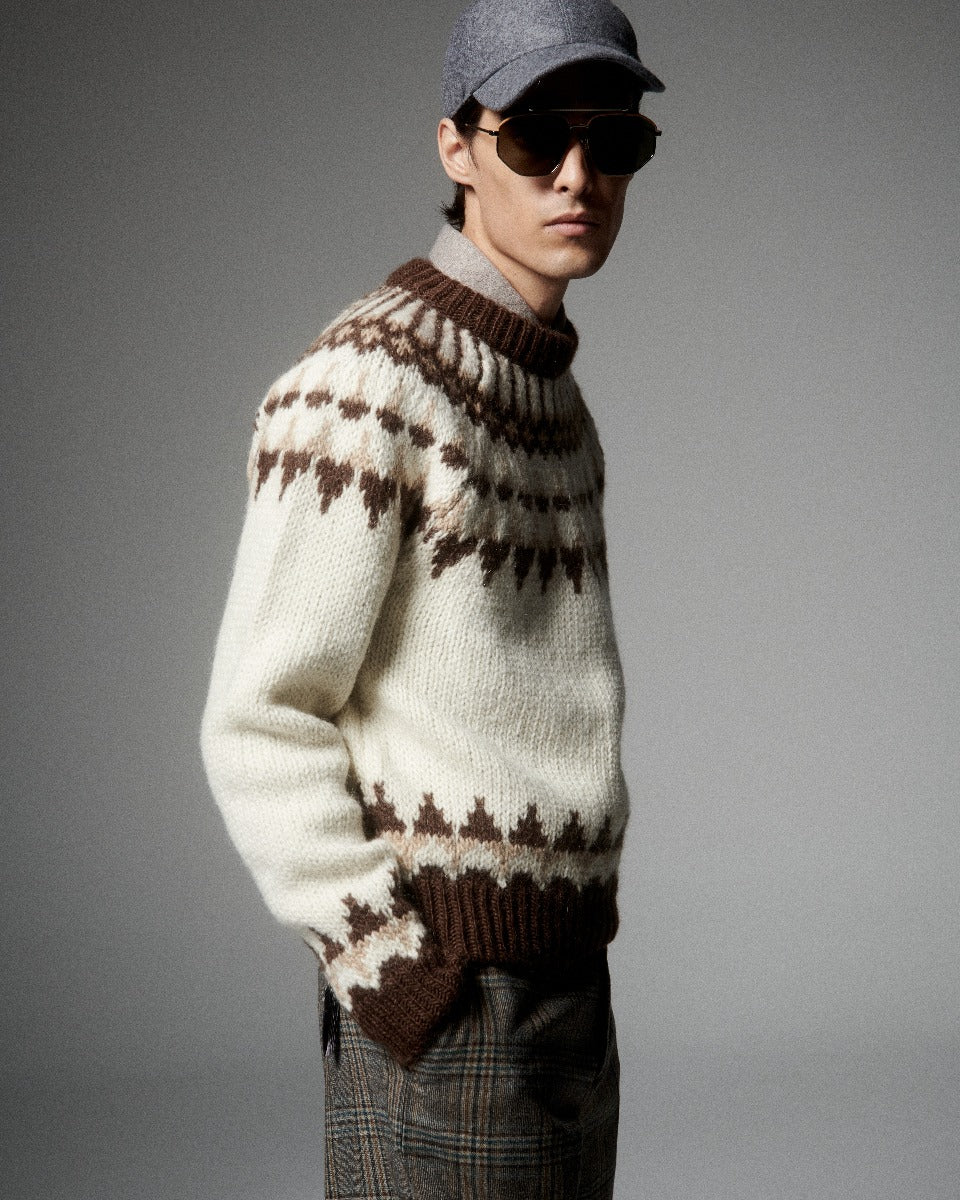 PT Torino Pantalones Cuadros Lana color Topo sku 322-000401 02 - Foto 5