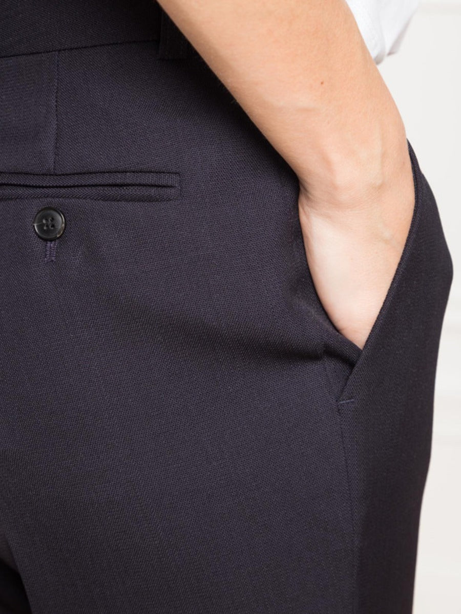 Victoria Beckham Pantalones Tailored Lana color Azul Noche sku 761-003017 01 - Foto 3