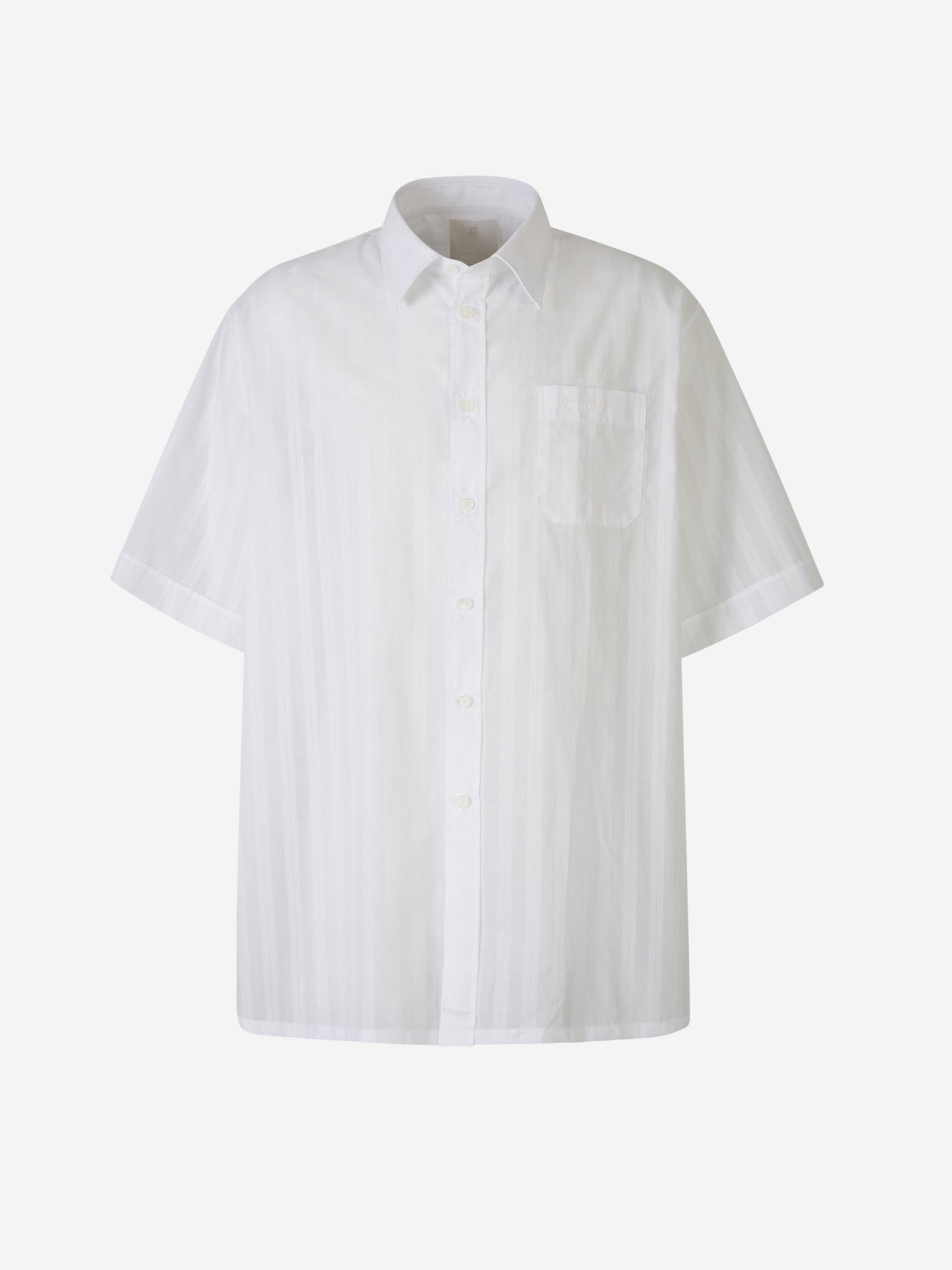 Outlet online Givenchy Hombre Camisa Gasa Motivo Rayas color Blanco sku 532-000558 01 - Foto 2