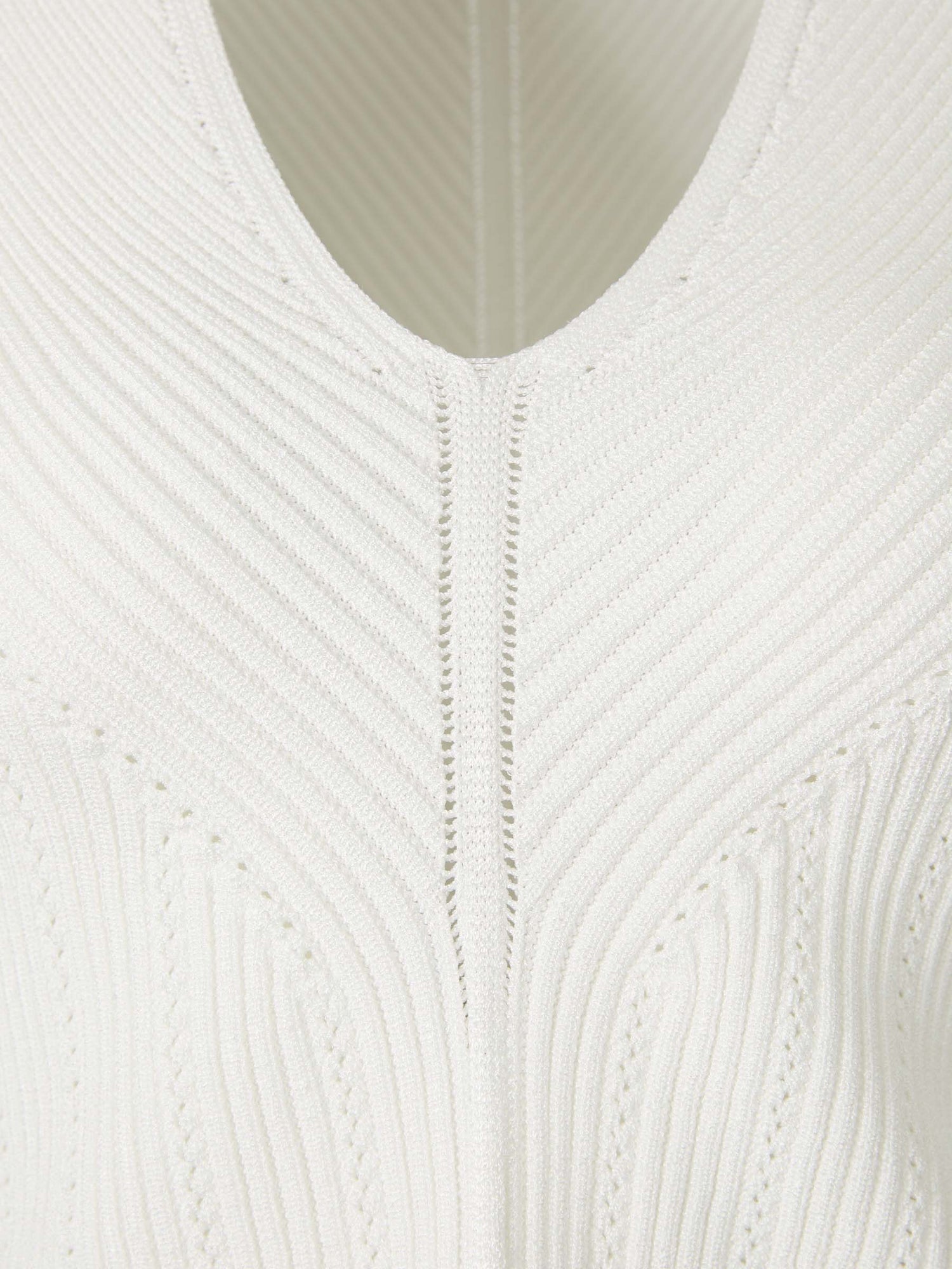 Outlet online Balmain Mujer Top Punto Cuello V color Blanco sku 703-002246 01 - Foto 3