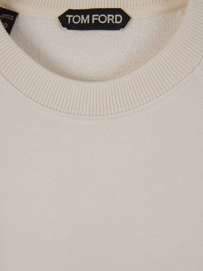 Outlet online Tom Ford Hombre Sudadera Crewneck Lisa color Beis sku 545-001534 01 - Foto 3