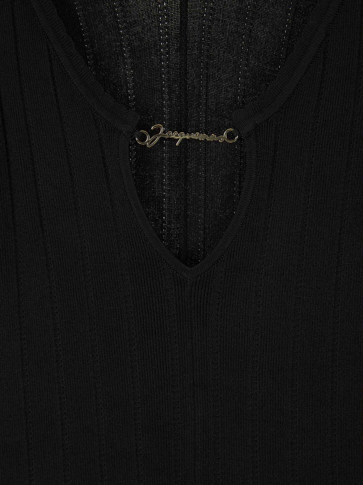 Outlet online Jacquemus Mujer Top Punto Logo color Negro sku 703-002095 01 - Foto 3