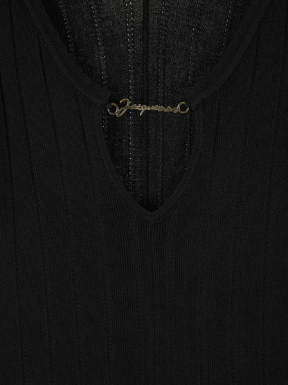 Outlet online Jacquemus Mujer Top Punto Logo color Negro sku 703-002095 01 - Foto 3