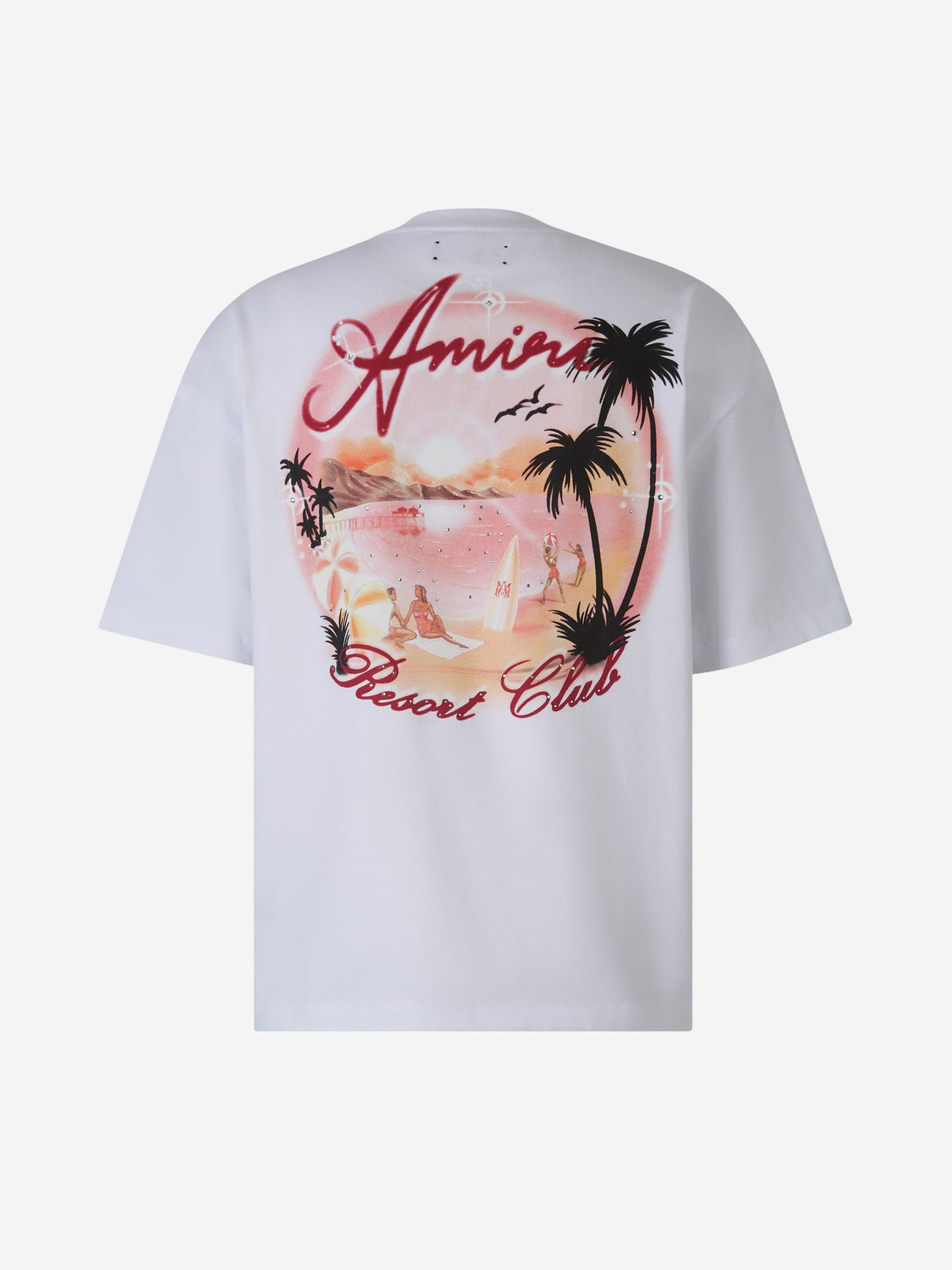 Outlet online Amiri Hombre Camiseta Logo Algodón color Blanco sku 553-003749 01 - Foto 3