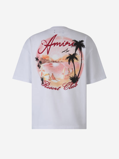 Outlet online Amiri Hombre Camiseta Logo Algodón color Blanco sku 553-003749 01 - Foto 3