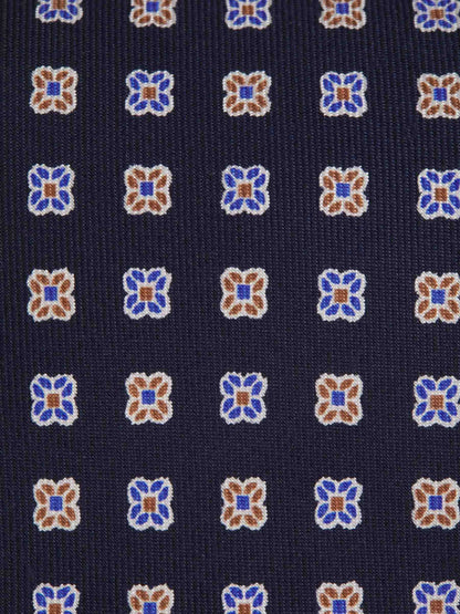 Santa Eulalia Corbata Motivo Floral Seda color Azul Noche sku 601-001128 02 - Foto 3