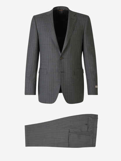 Outlet online Canali Hombre Traje Raya Diplomática color Gris Antracita sku 312-002806 01 - Foto 1