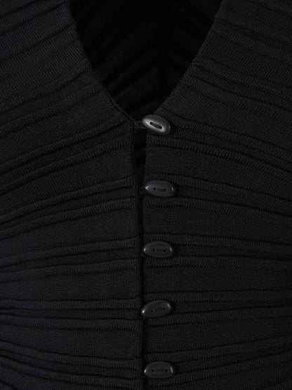 Cult Gaia Cárdigan Punto Blair color Negro sku 713-000299 01 - Foto 3