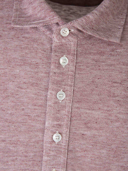 Outlet online Santa Eulalia Hombre Polo Piqué Lino color Burdeos sku 552-001482 03 - Foto 3