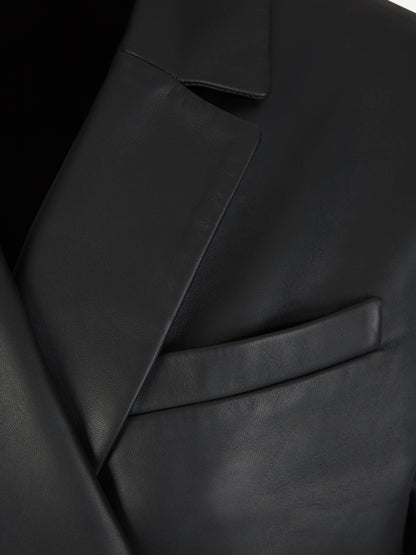 Outlet online Jacquemus Mujer Blazer La Veste Tibau Cuir color Negro sku 741-002083 01 - Foto 4