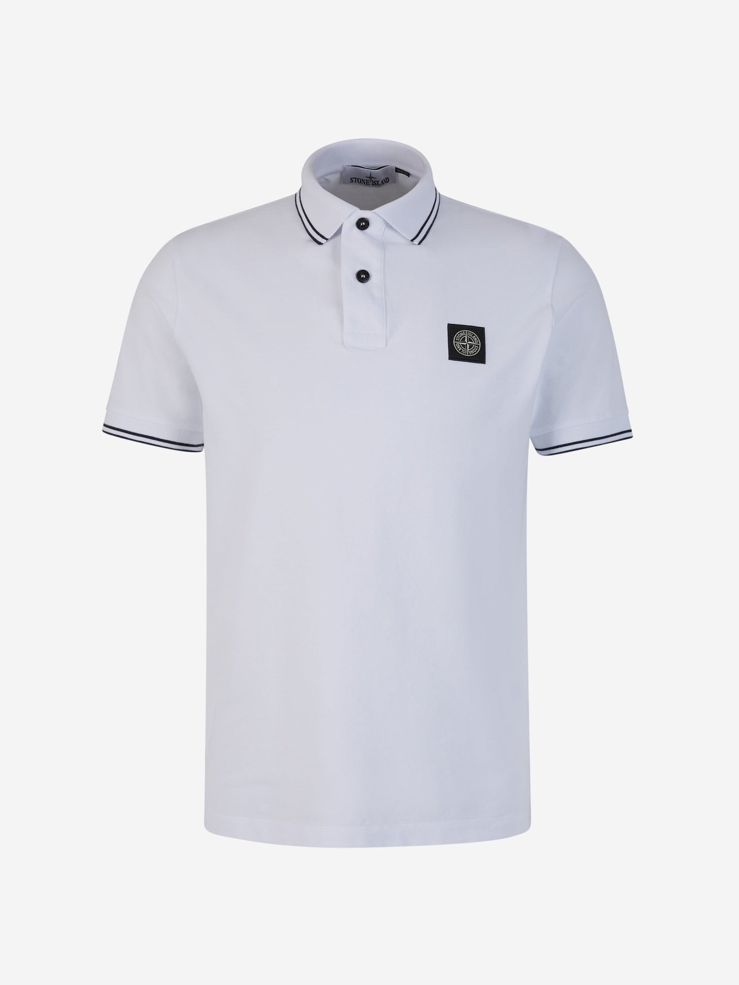 Outlet online Stone Island Hombre Polo Piquet Logo color Blanco sku 552-001479 02 - Foto 1
