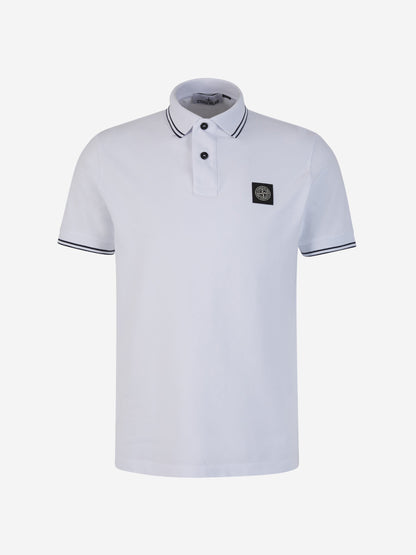 Outlet online Stone Island Hombre Polo Piquet Logo color Blanco sku 552-001479 02 - Foto 1