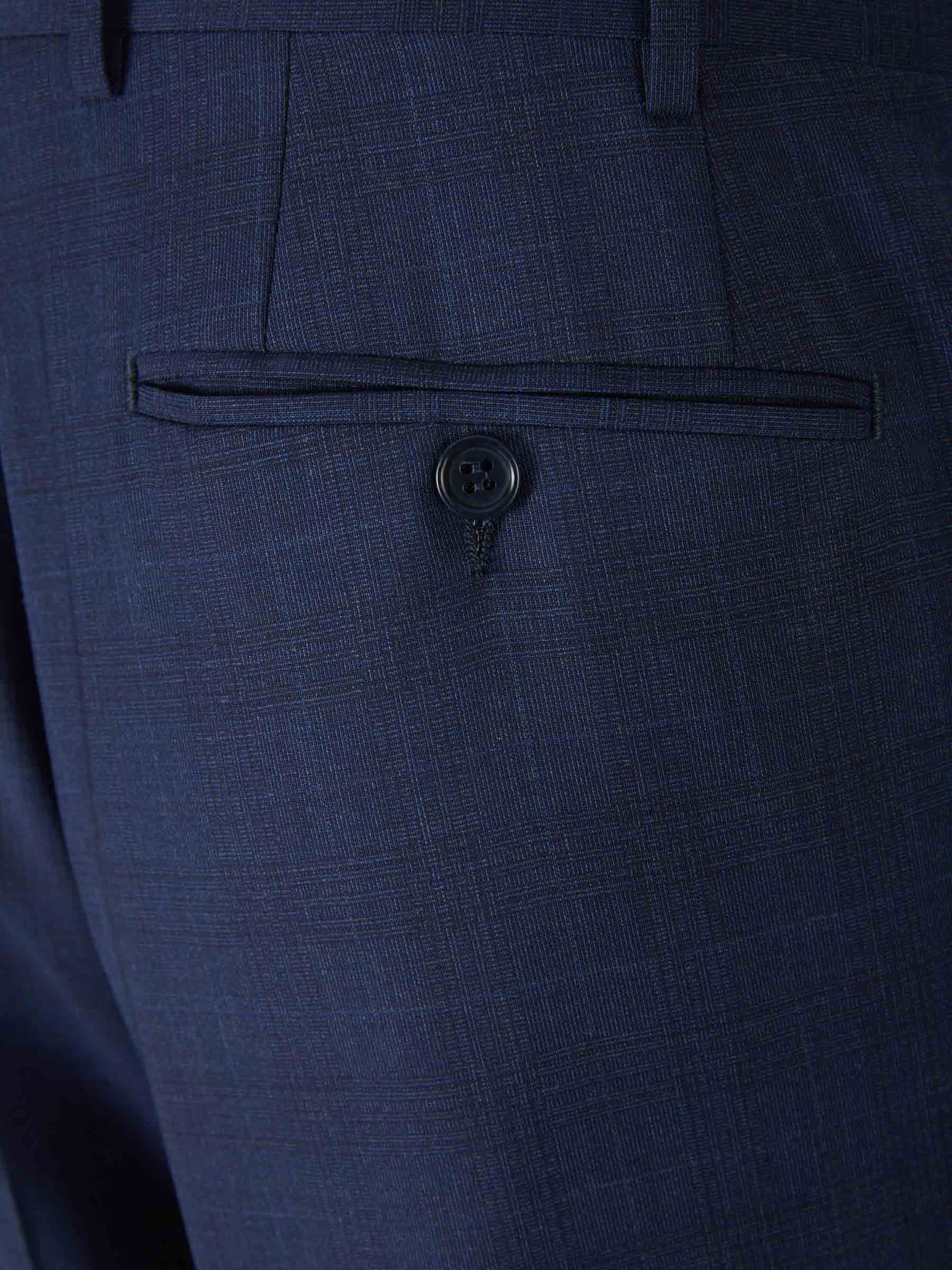 Outlet online Canali Hombre Traje Motivo Cuadros Lana color Azul Marino sku 312-002805 01 - Foto 9